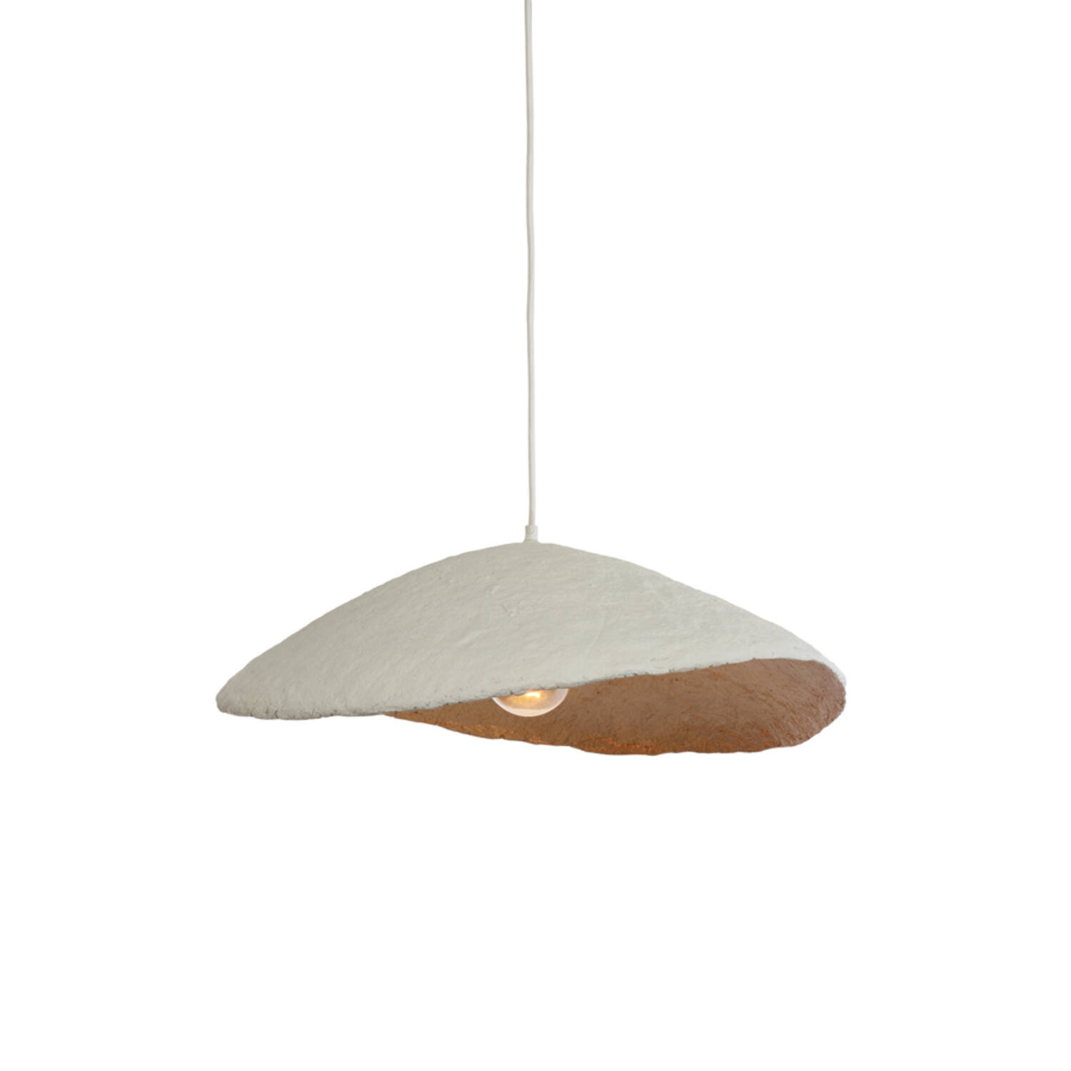 Lámpara colgante 71x53,5x23 cm LONIA crema+bronce antiguo