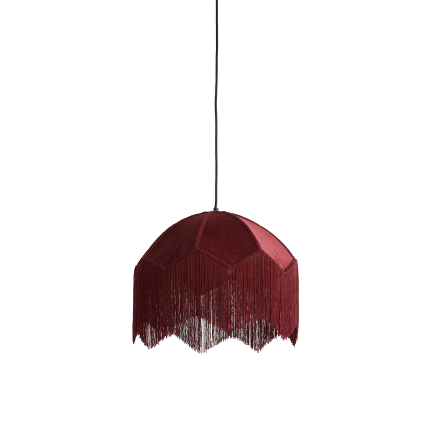 Hanging lamp Ø40x33 cm MALACIA velvet burgundy