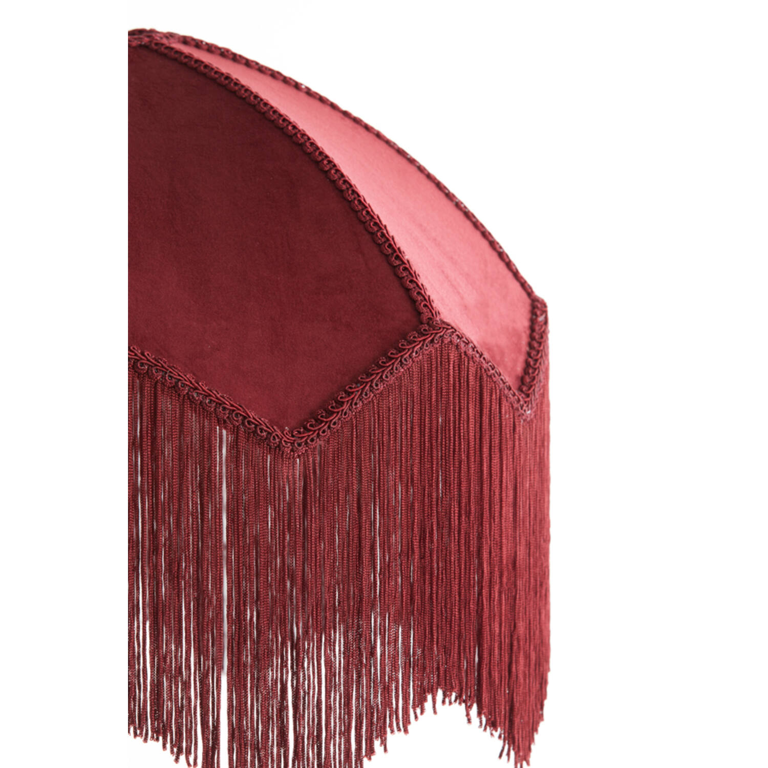 Hanging lamp Ø40x33 cm MALACIA velvet burgundy