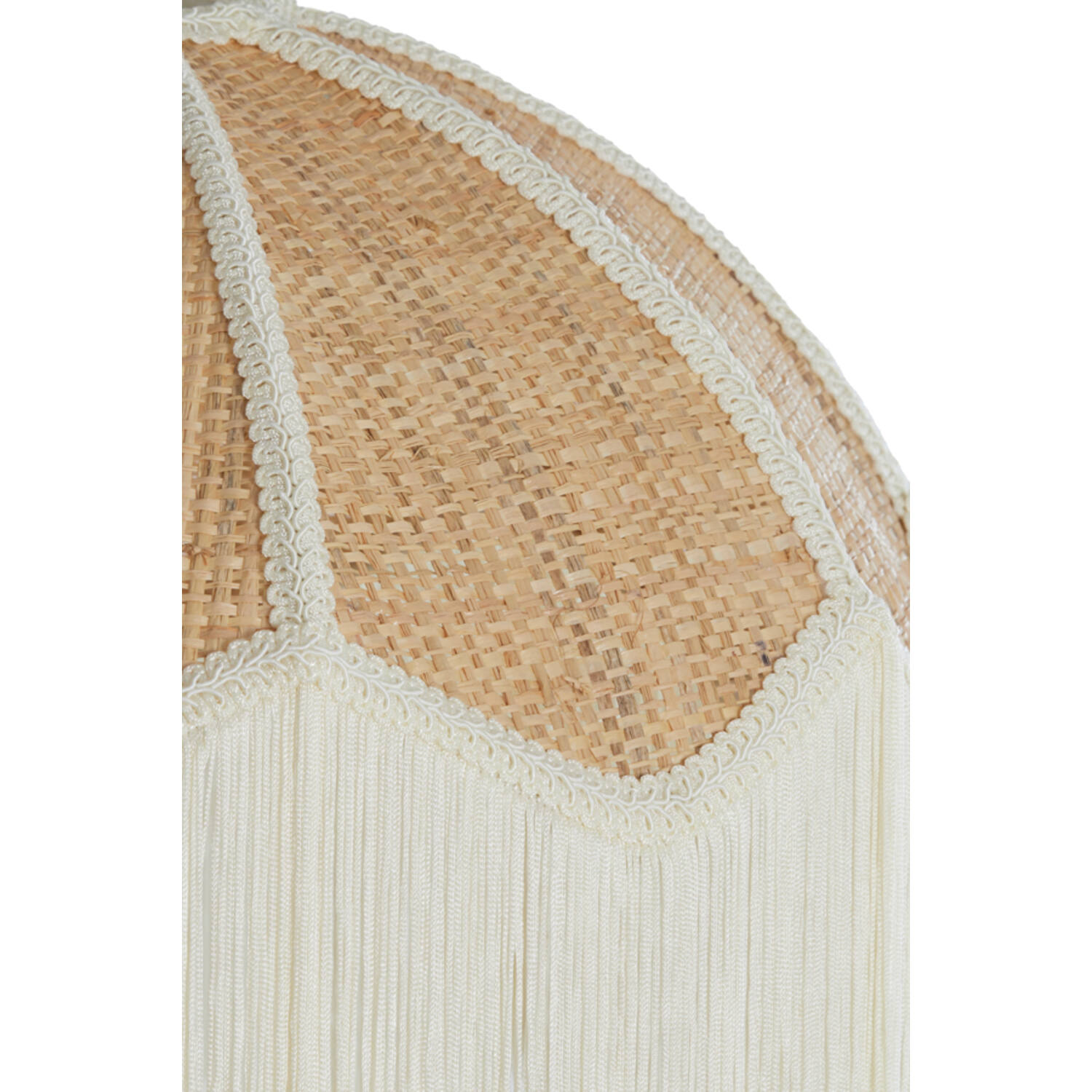 Hanglamp Ø40x33 cm MALACIA raffia naturel+crème