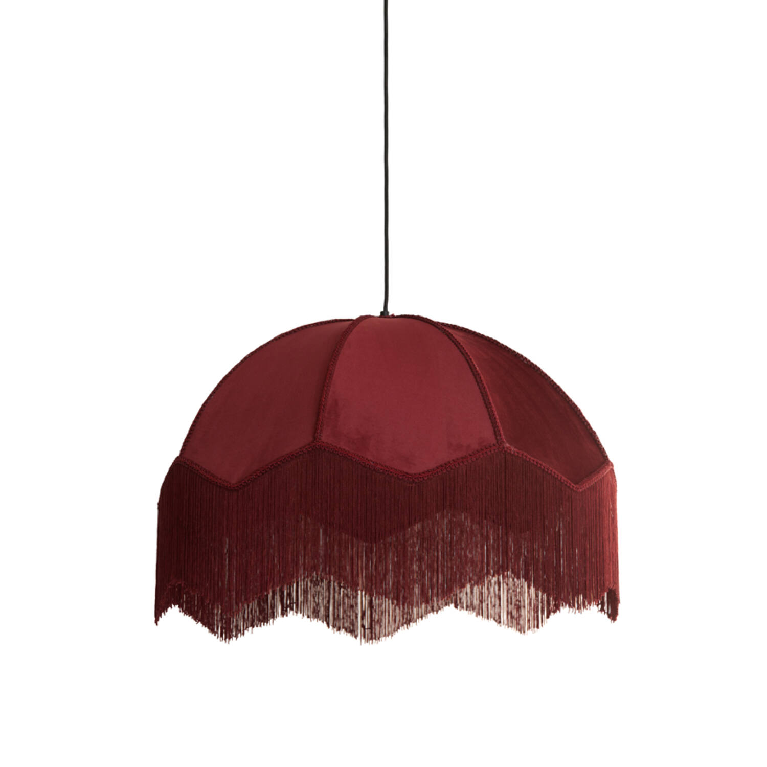Hanglamp Ø50x38 cm MALACIA velvet bordeaux