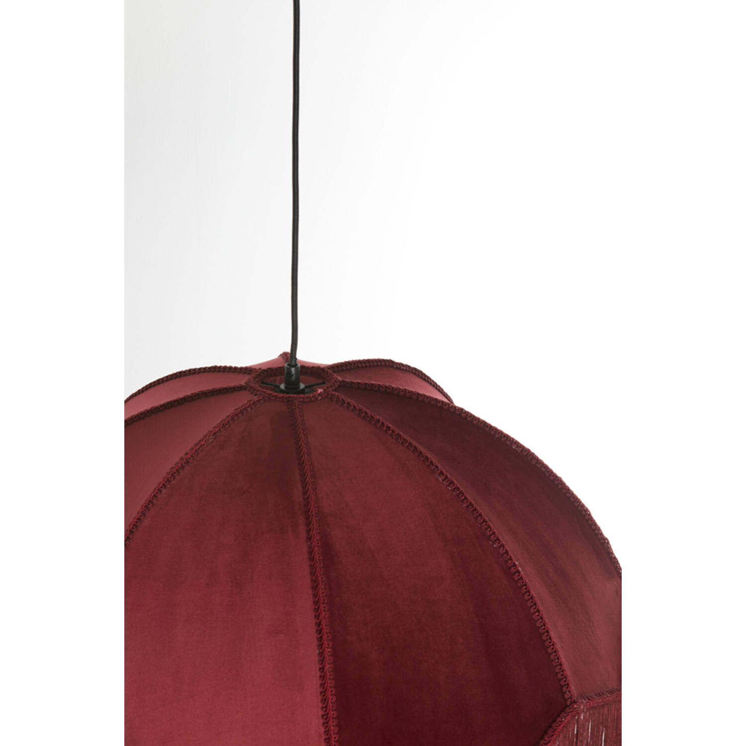 Hanglamp Ø50x38 cm MALACIA velvet bordeaux