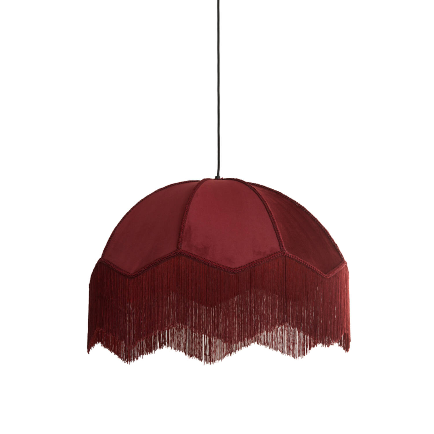 Hanglamp Ø50x38 cm MALACIA velvet bordeaux