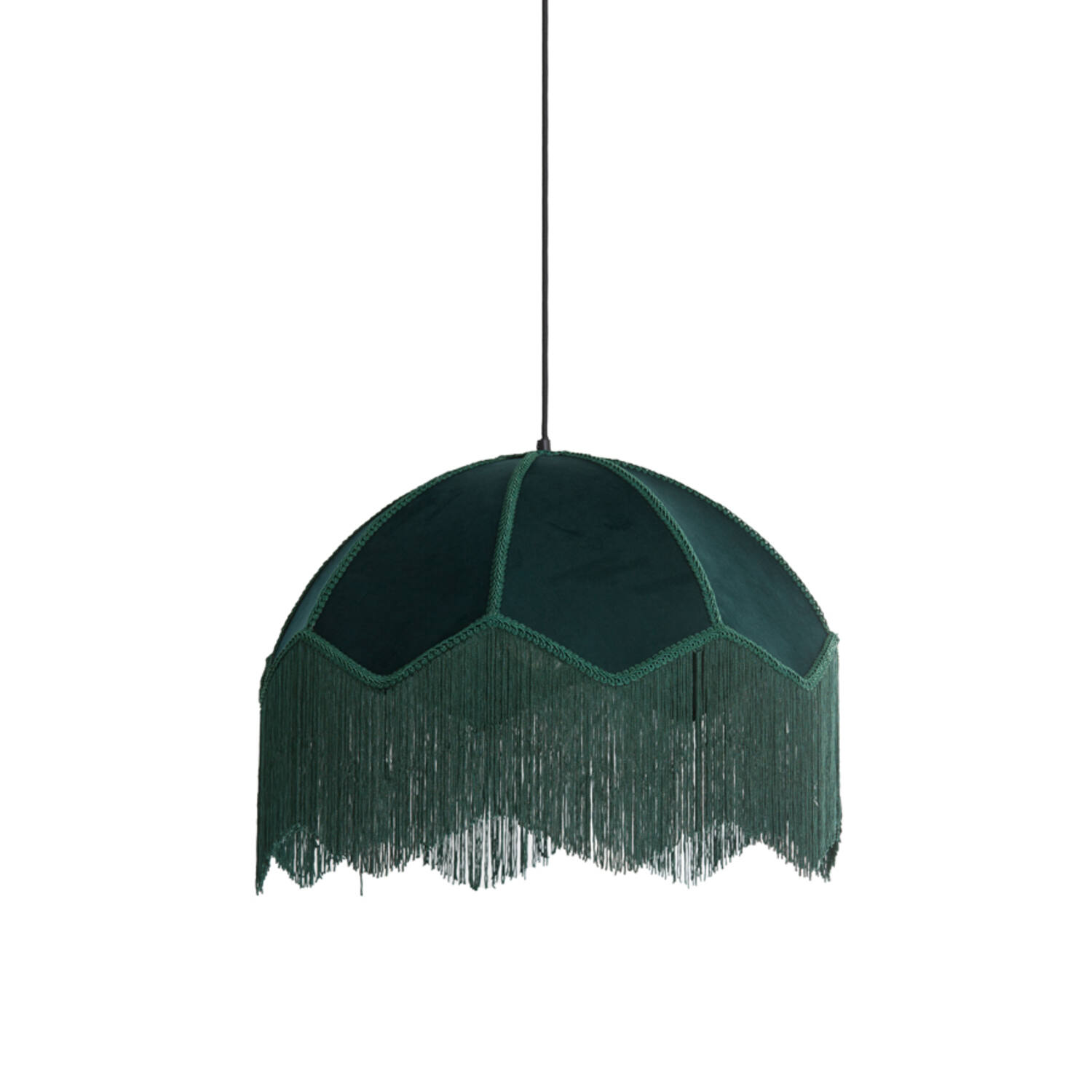 Hanglamp Ø50x38 cm MALACIA velvet groen