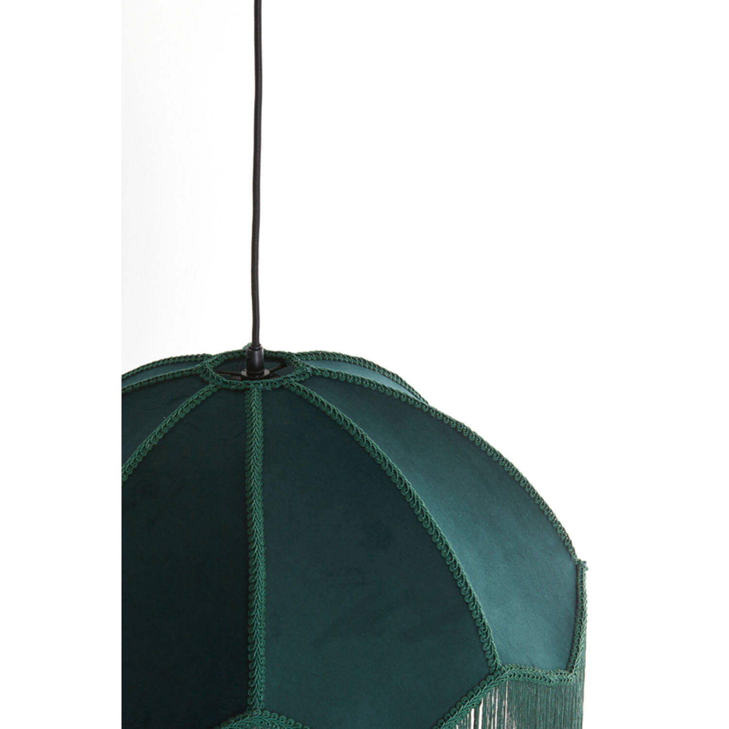 Hanglamp Ø50x38 cm MALACIA velvet groen