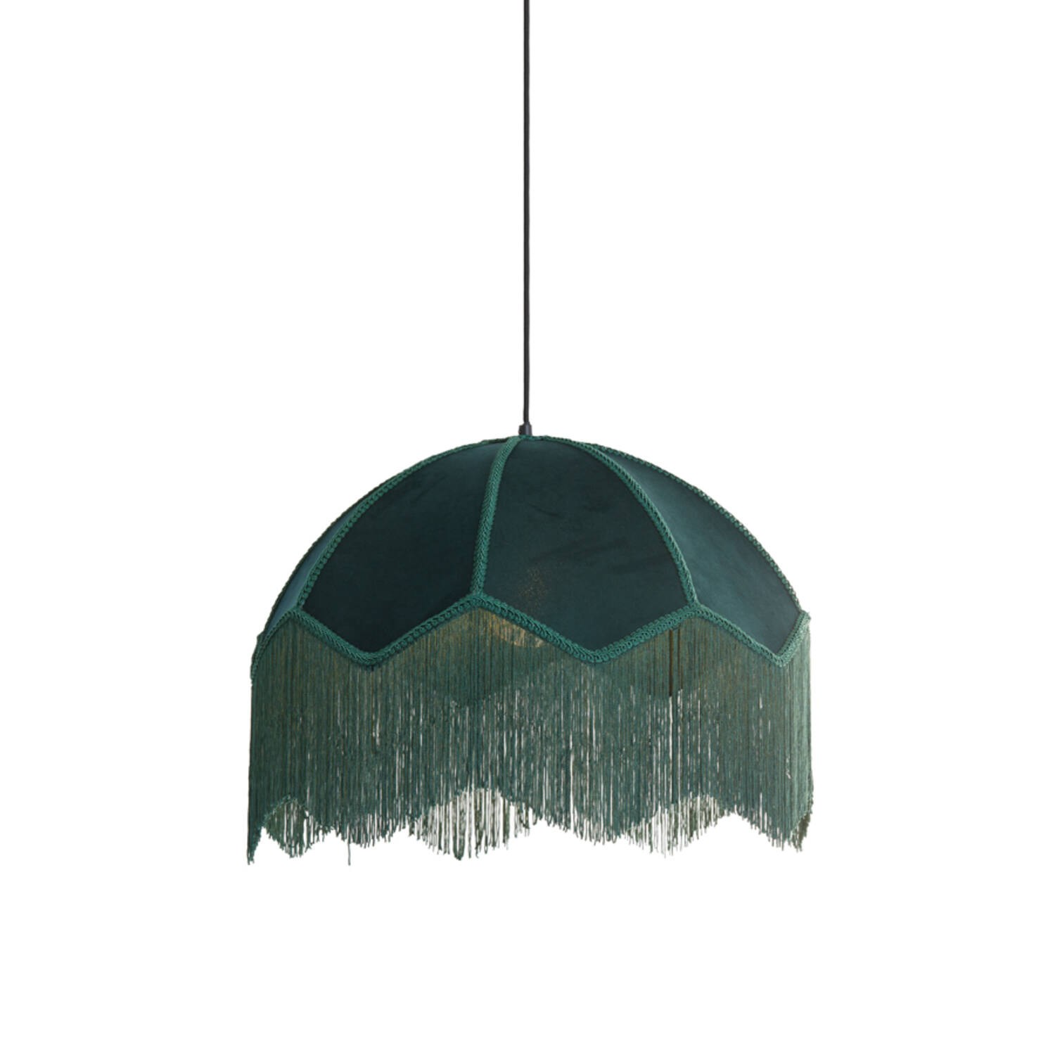 Hanglamp Ø50x38 cm MALACIA velvet groen