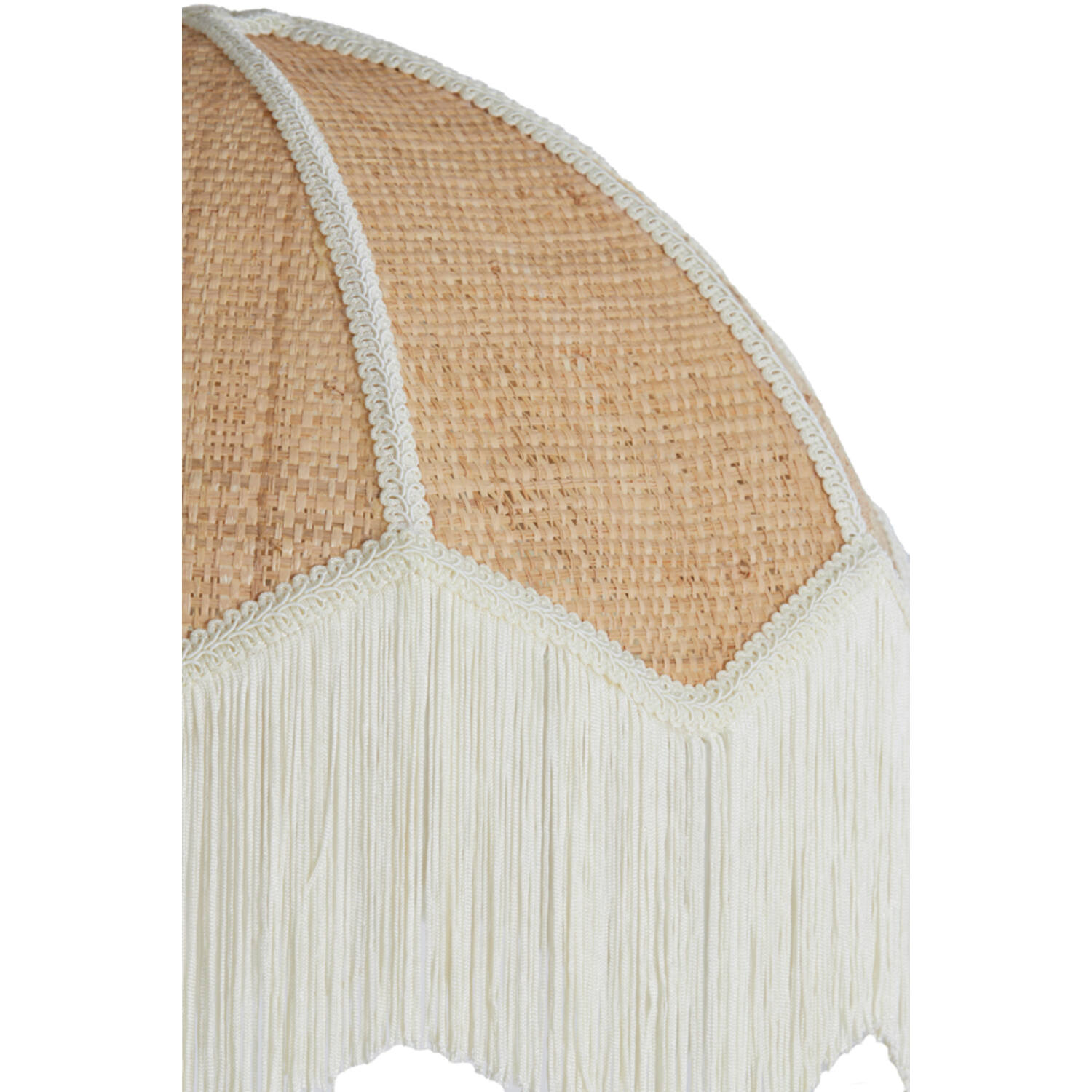 Hanging lamp Ø50x38 cm MALACIA raffia natural+cream