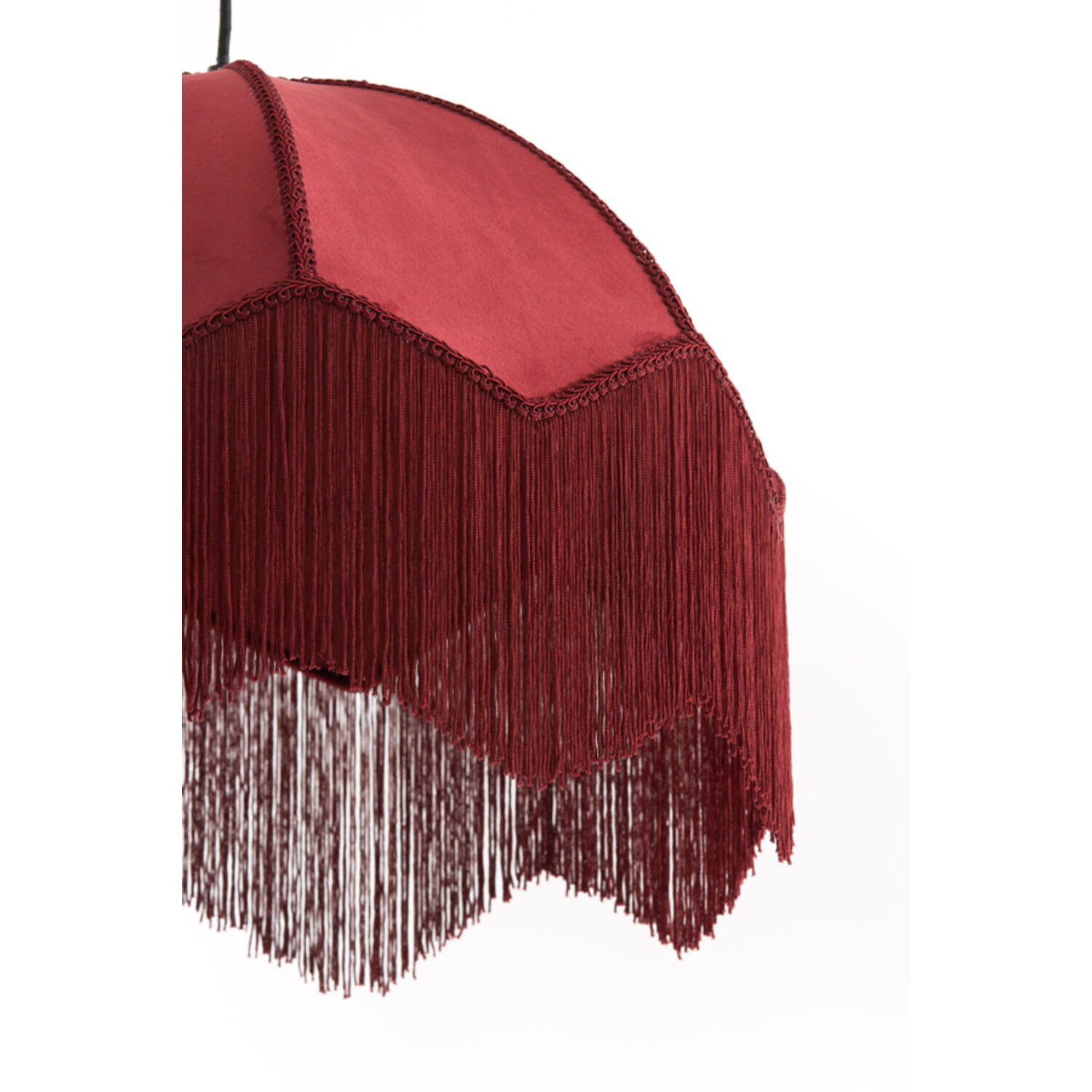 Hanging lamp Ø60x41 cm MALACIA velvet burgundy