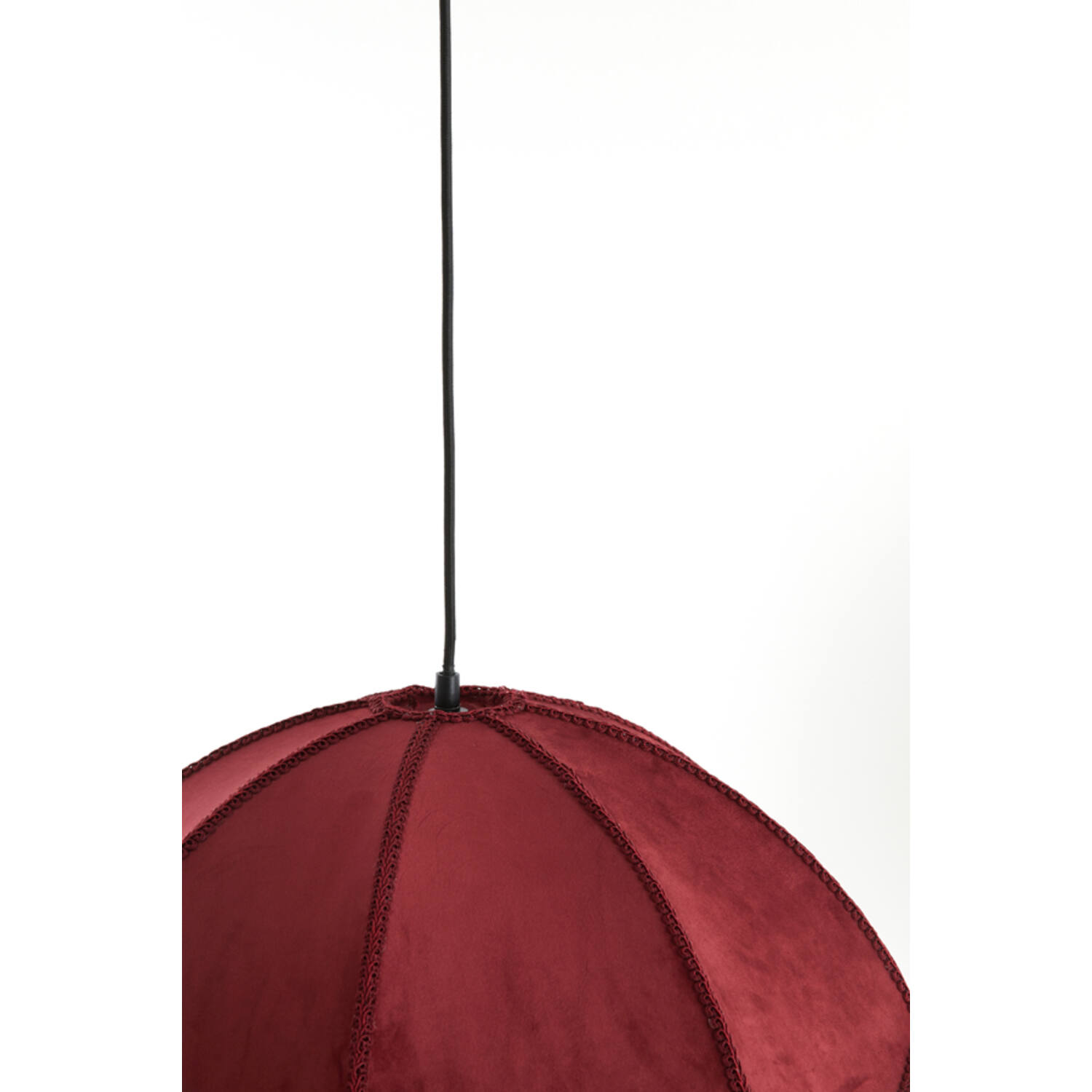 Hanging lamp Ø60x41 cm MALACIA velvet burgundy