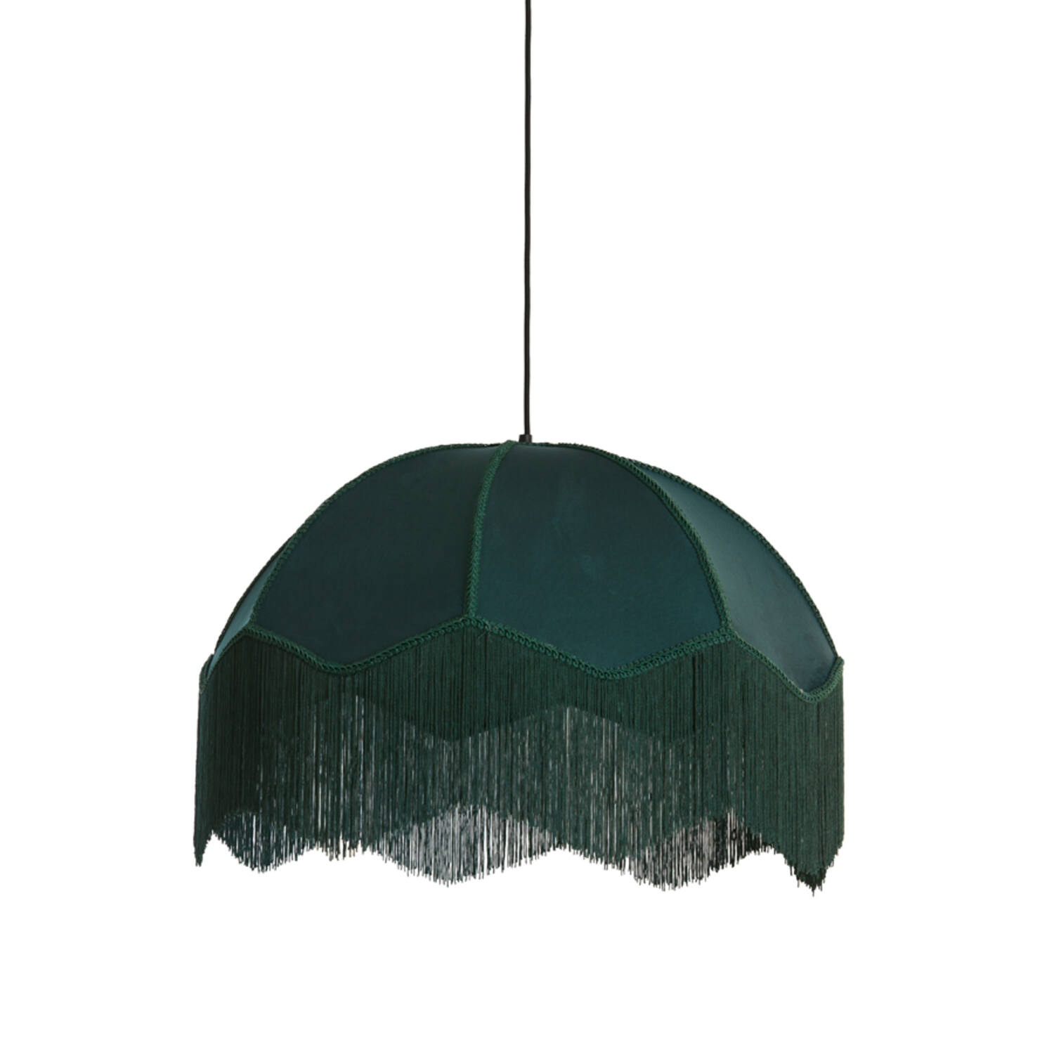 Hanglamp Ø60x41 cm MALACIA velvet groen