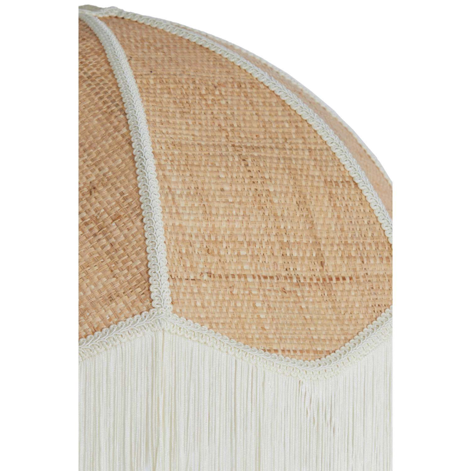 Hanglamp Ø60x41 cm MALACIA raffia naturel+crème