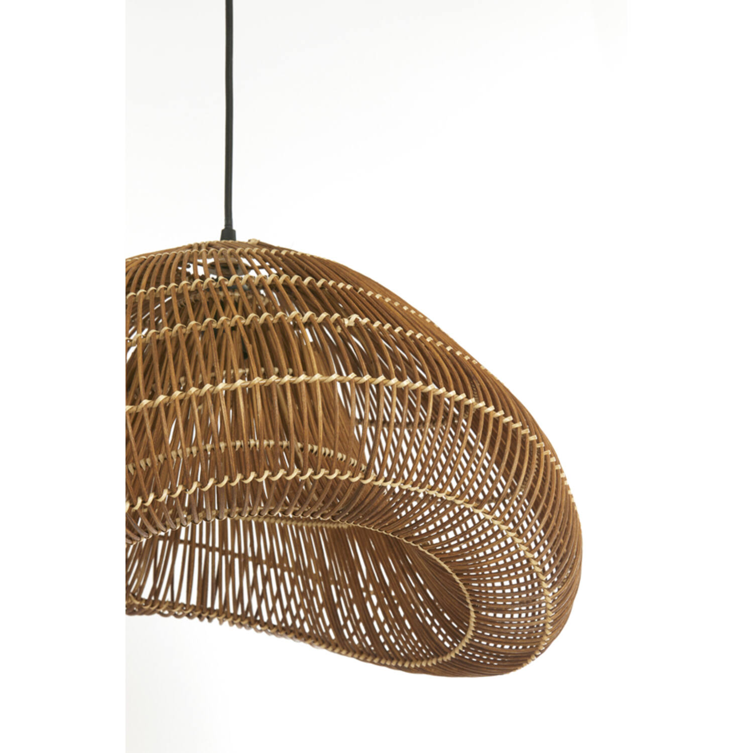 Hanglamp 54x52,5x30,5 cm JANZUR rotan donker bruin