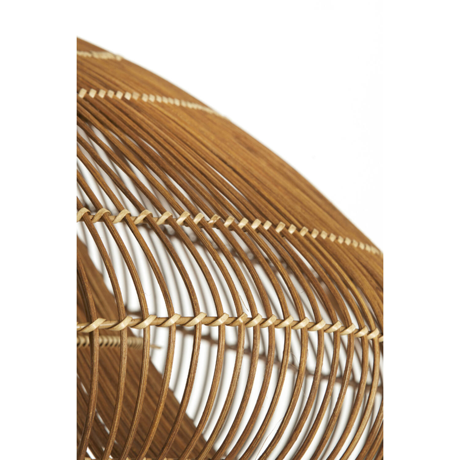 Hanglamp 54x52,5x30,5 cm JANZUR rotan donker bruin