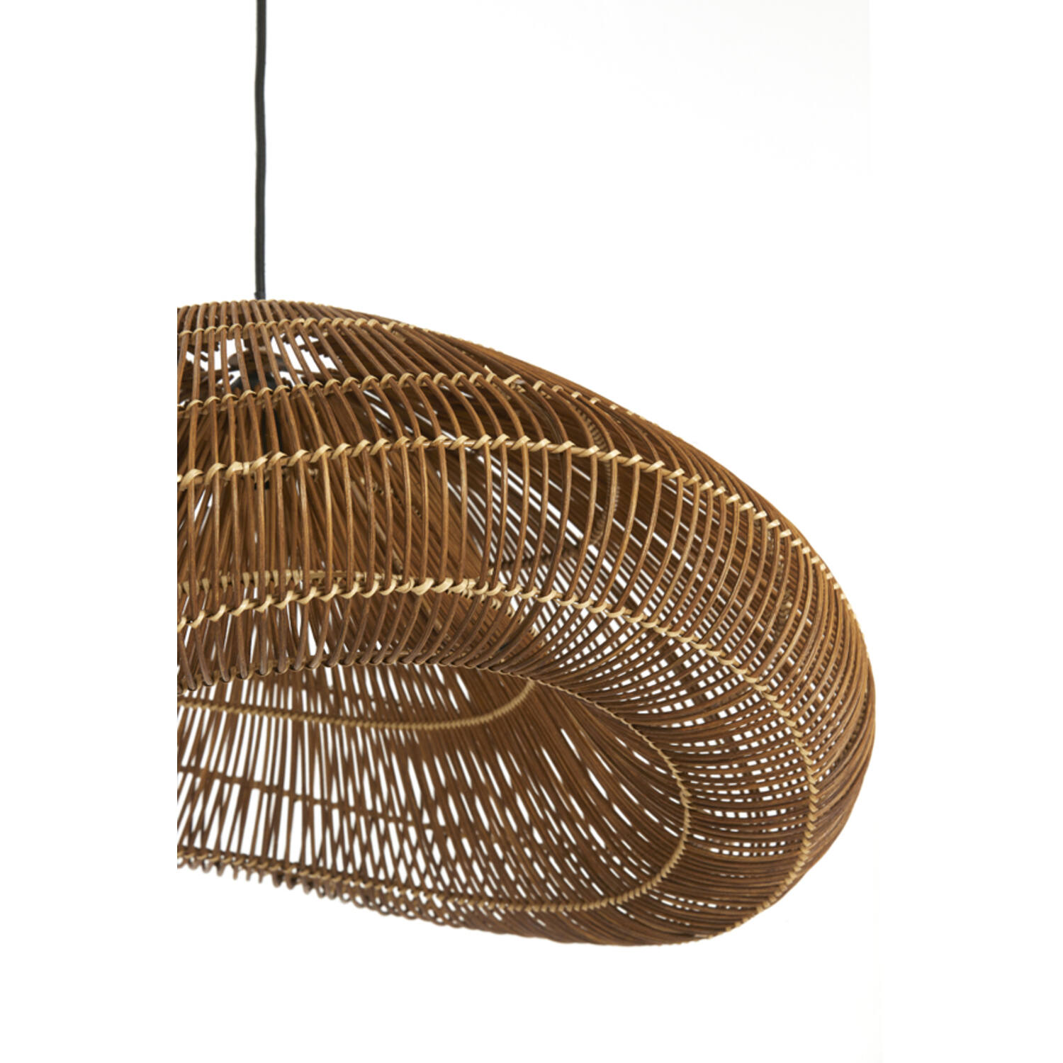 Hanglamp 65x64x30,5 cm JANZUR rotan donker bruin