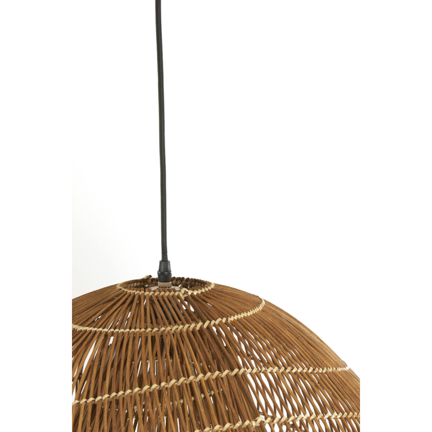 Hanglamp 65x64x30,5 cm JANZUR rotan donker bruin