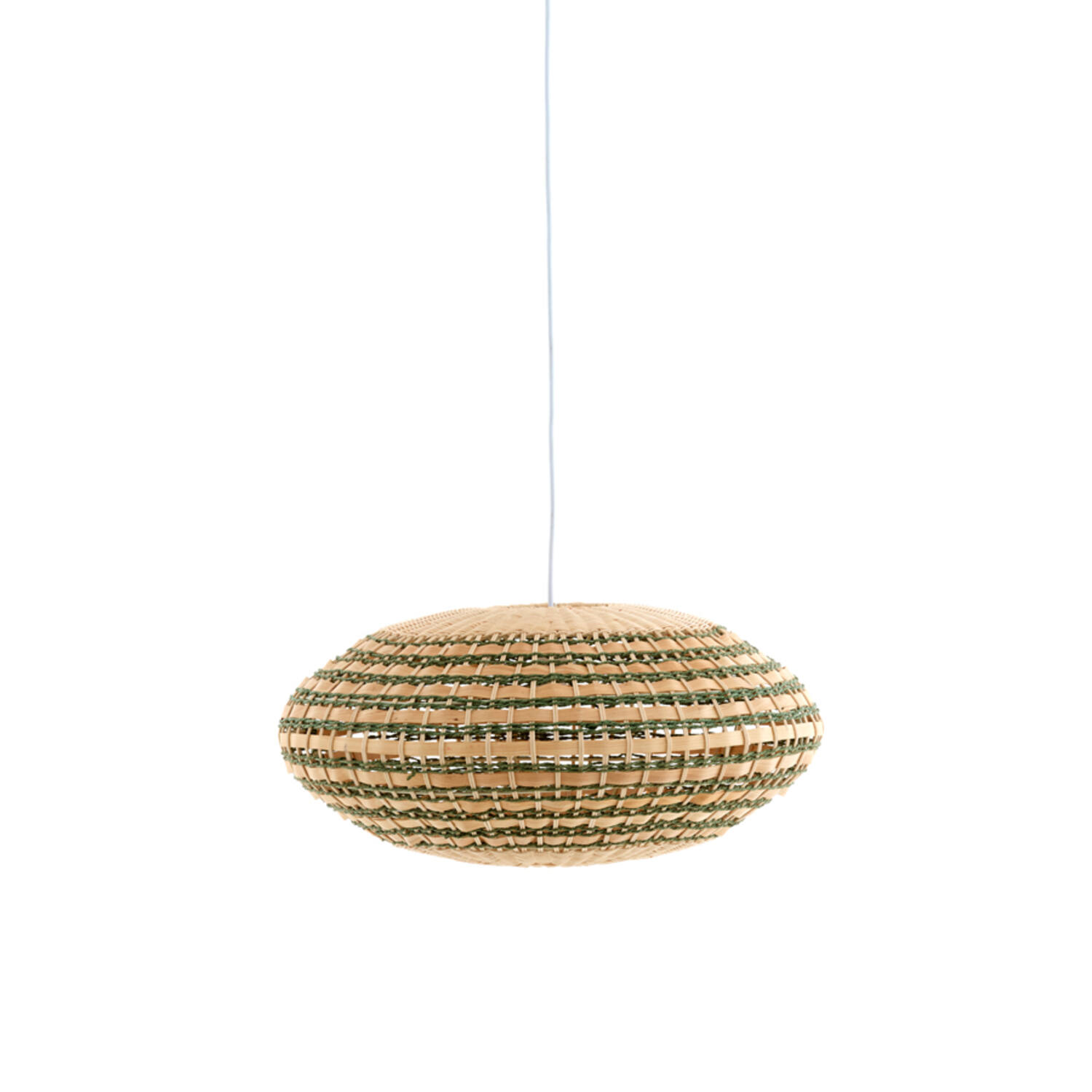 Hanging lamp Ø59,5x28 cm TAWELA rattan natural+green