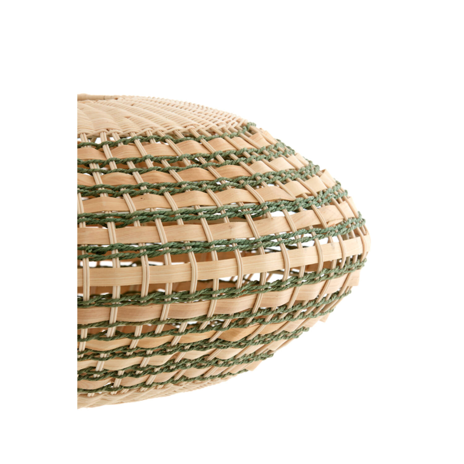 Hanging lamp Ø59,5x28 cm TAWELA rattan natural+green