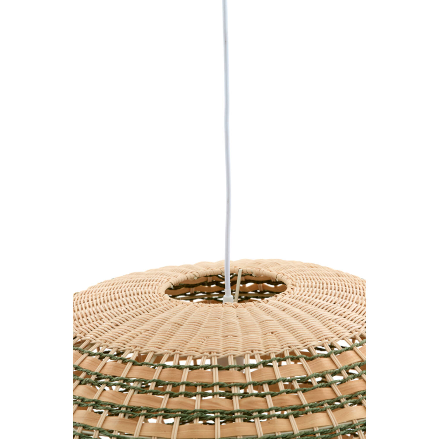 Hanging lamp Ø59,5x28 cm TAWELA rattan natural+green