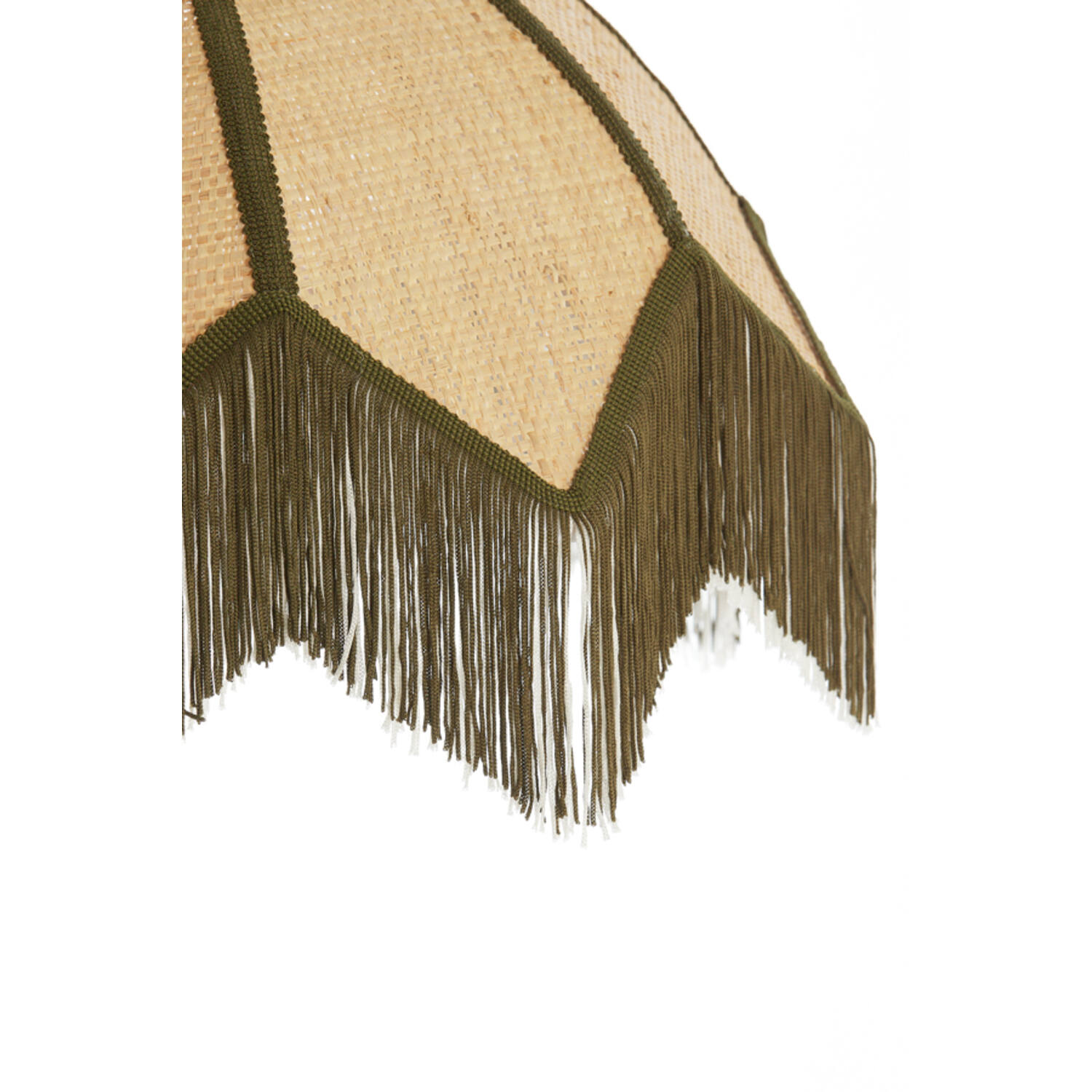 Hanging lamp Ø55x36,5 cm SULINA raffia natural+green