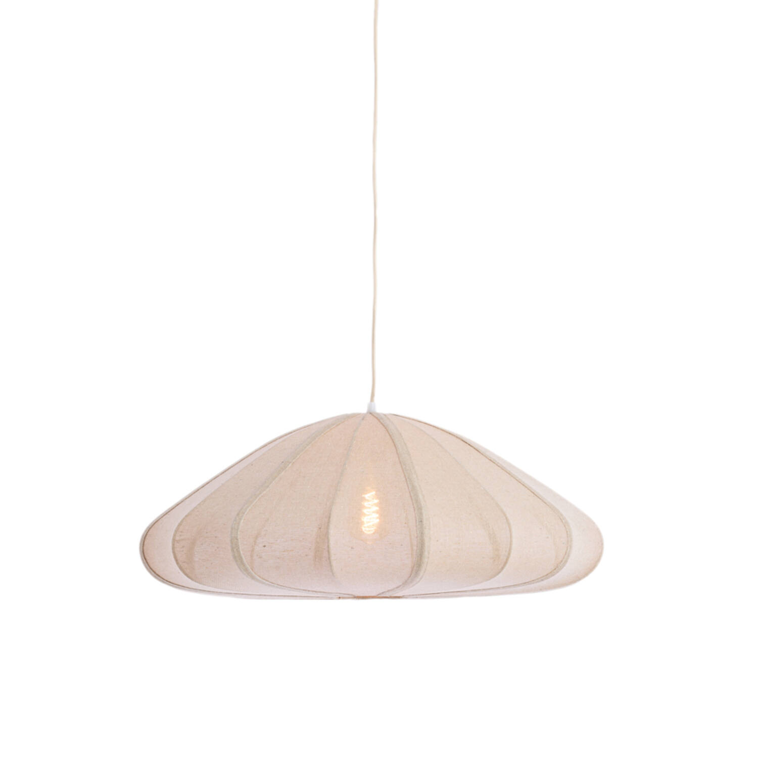 Hanging lamp Ø64x25 cm CESANO jute natural