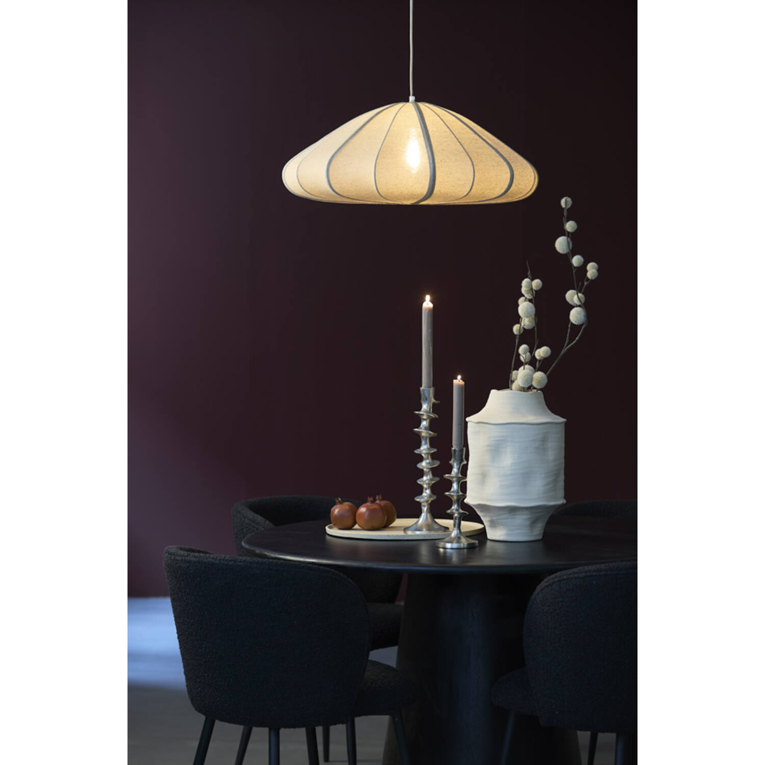 Hanging lamp Ø64x25 cm CESANO jute natural