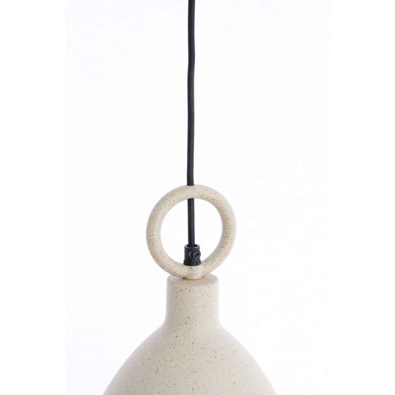 Hanging lamp Ø24x37 cm RISARI sand+light brown spotted