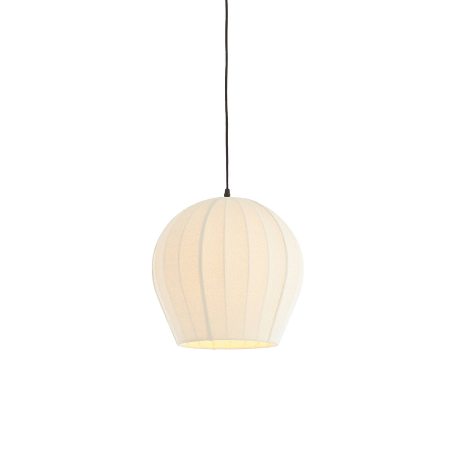 Hanging lamp Ø35x33 cm ZAGORI bouclé cream