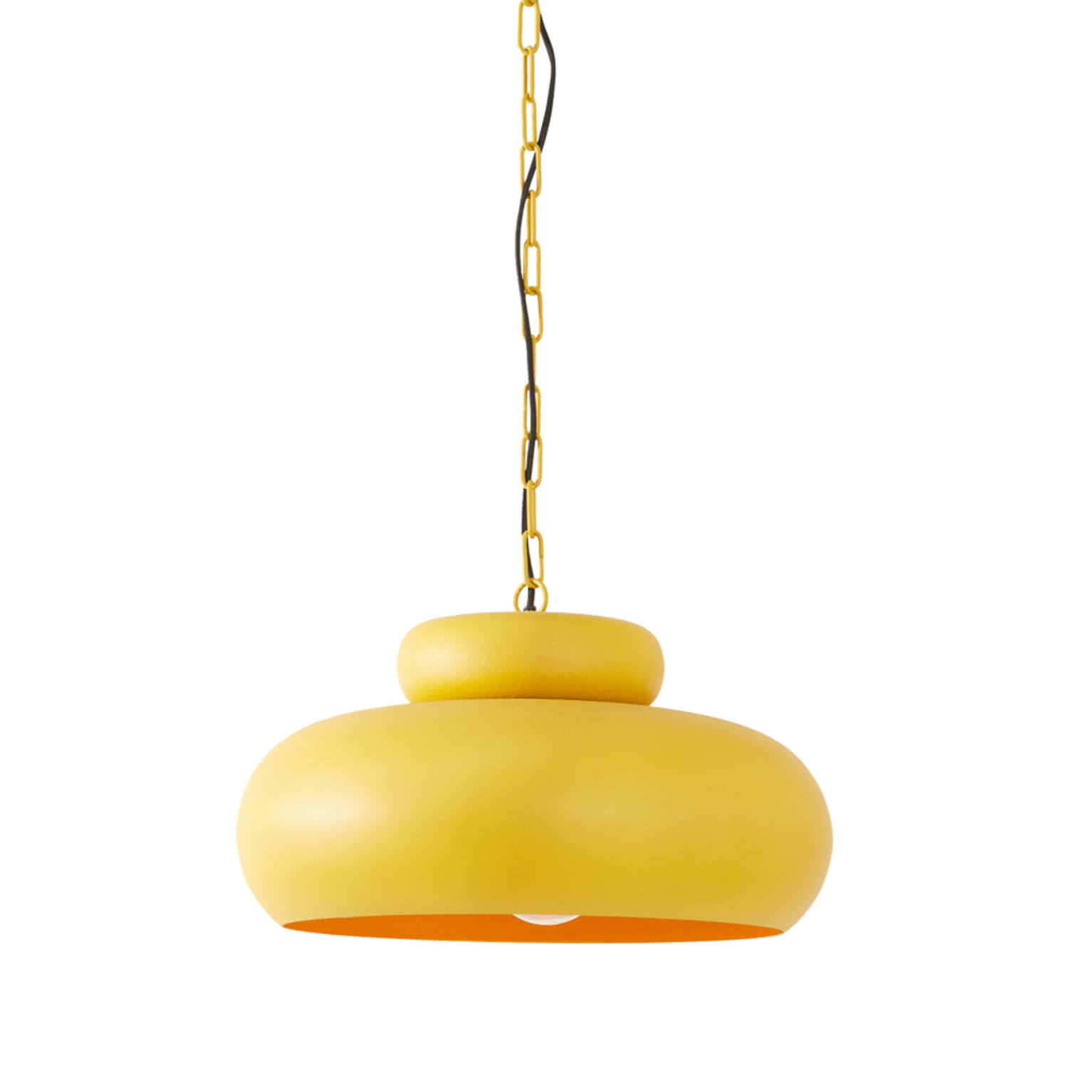 Hanglamp Ø46x30 cm NEIVA mat okergeel