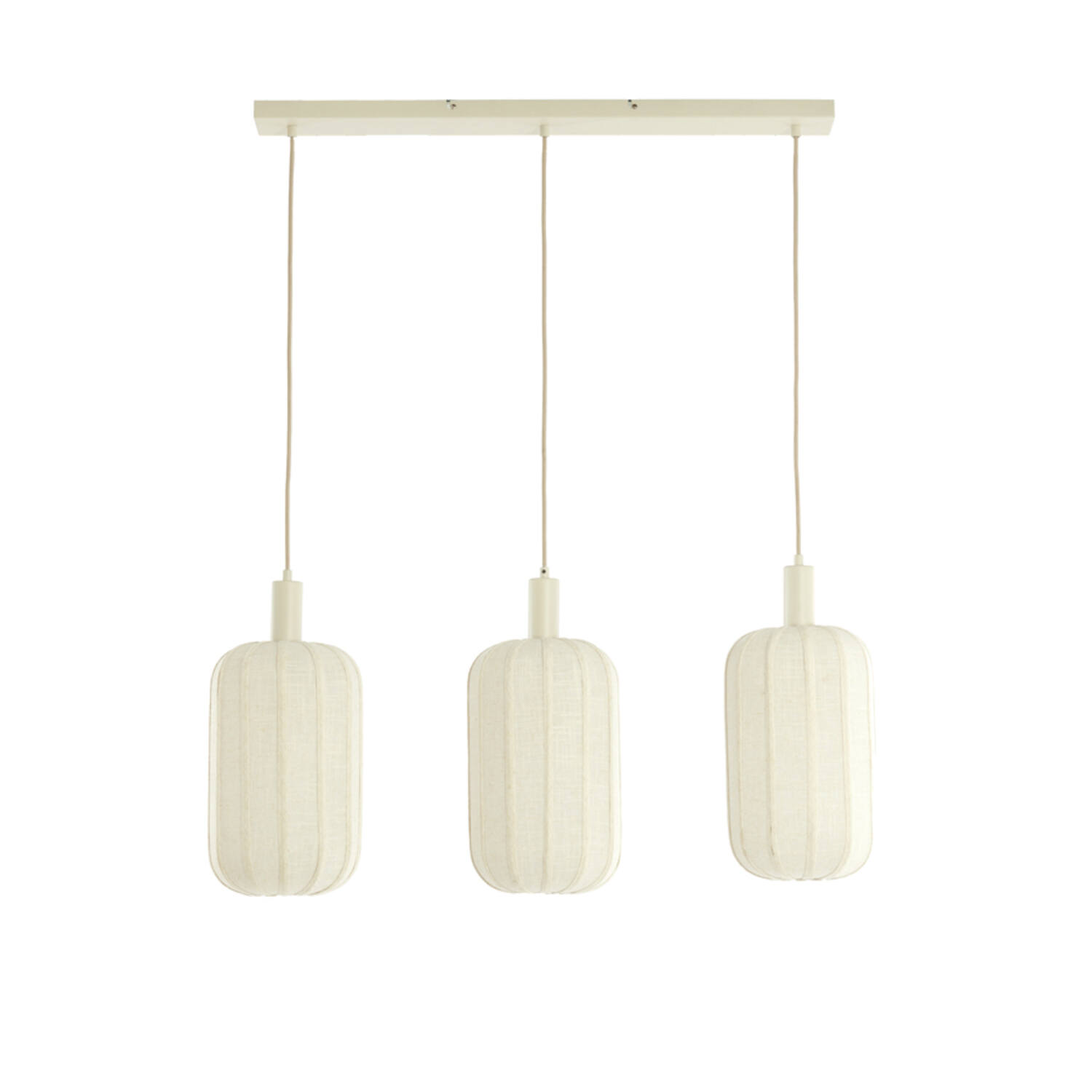 Hanging lamp 3L 80x21x34 cm TUFIA linen cream