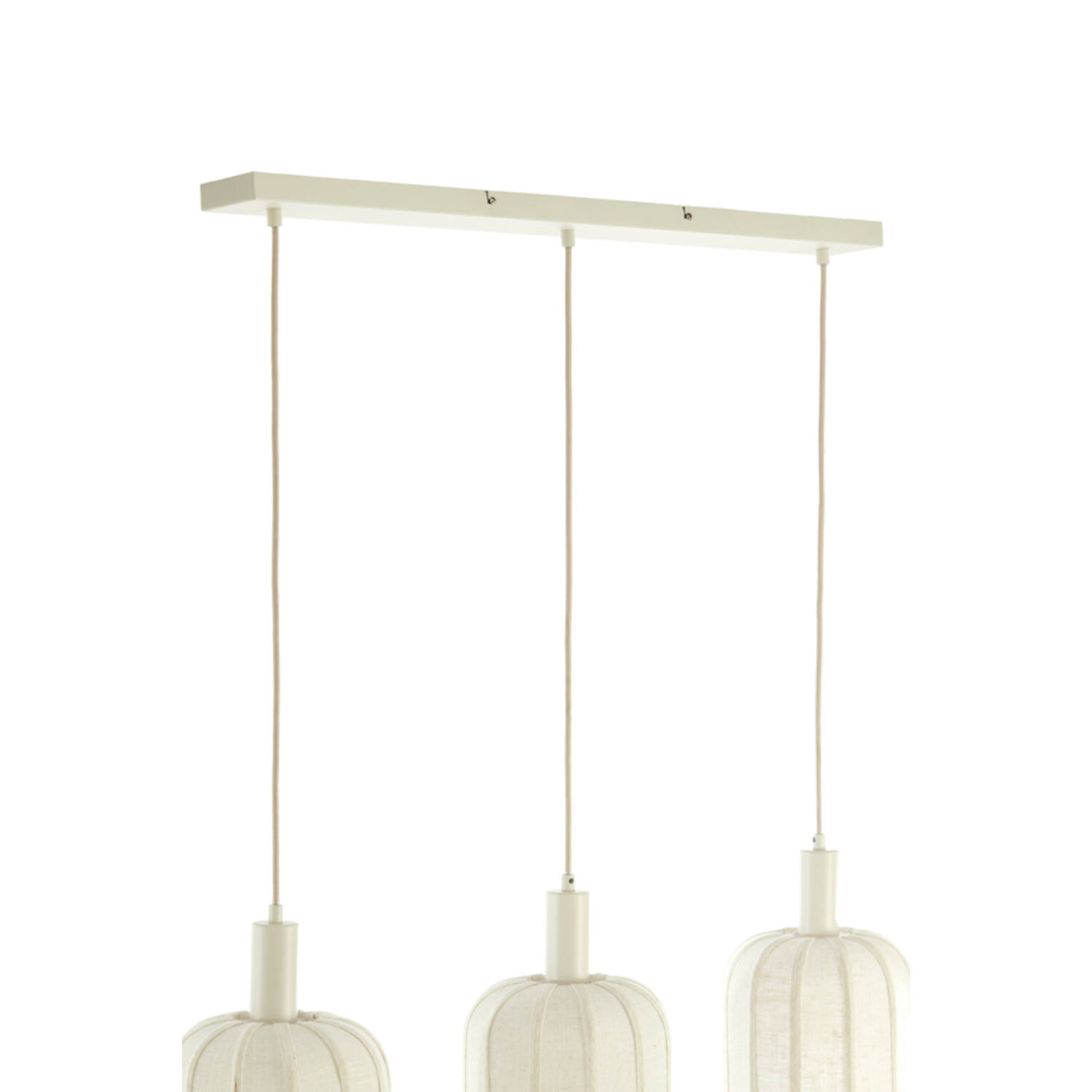Hanging lamp 3L 80x21x34 cm TUFIA linen cream