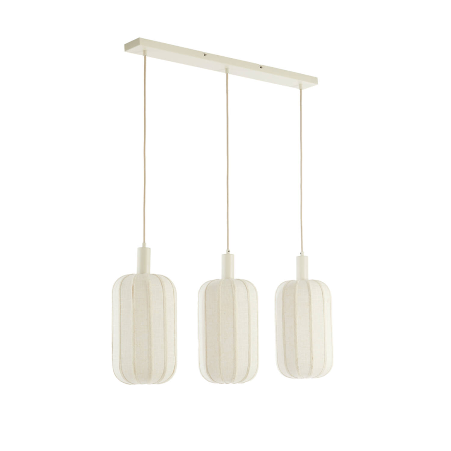 Hanging lamp 3L 80x21x34 cm TUFIA linen cream