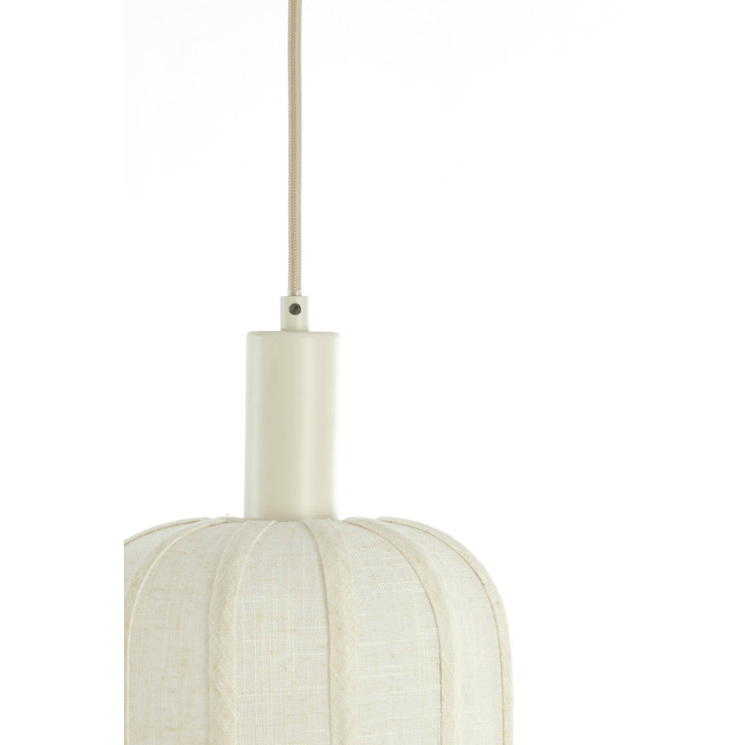 Hanging lamp 3L 80x21x34 cm TUFIA linen cream