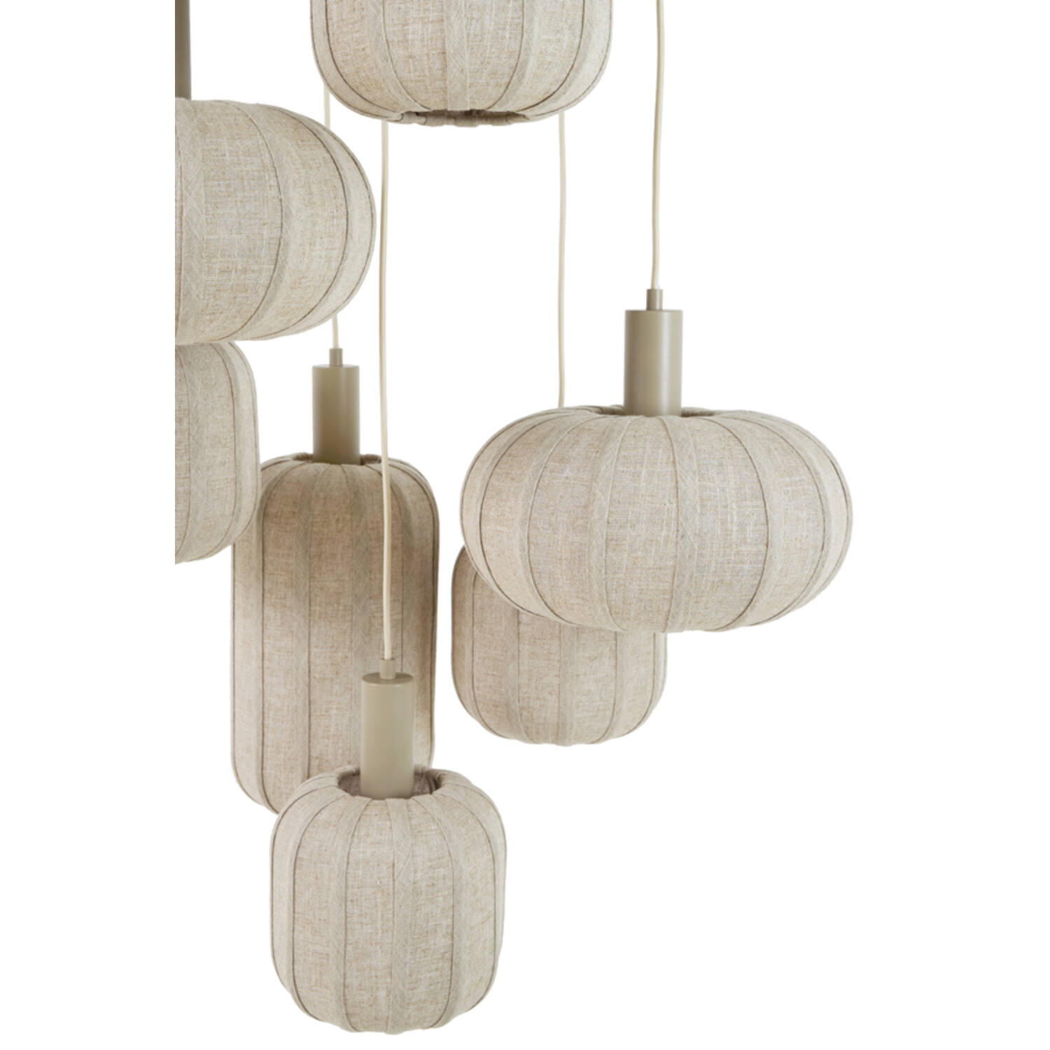 Hanging lamp 7L Ø53x104 cm TUFIA linen natural