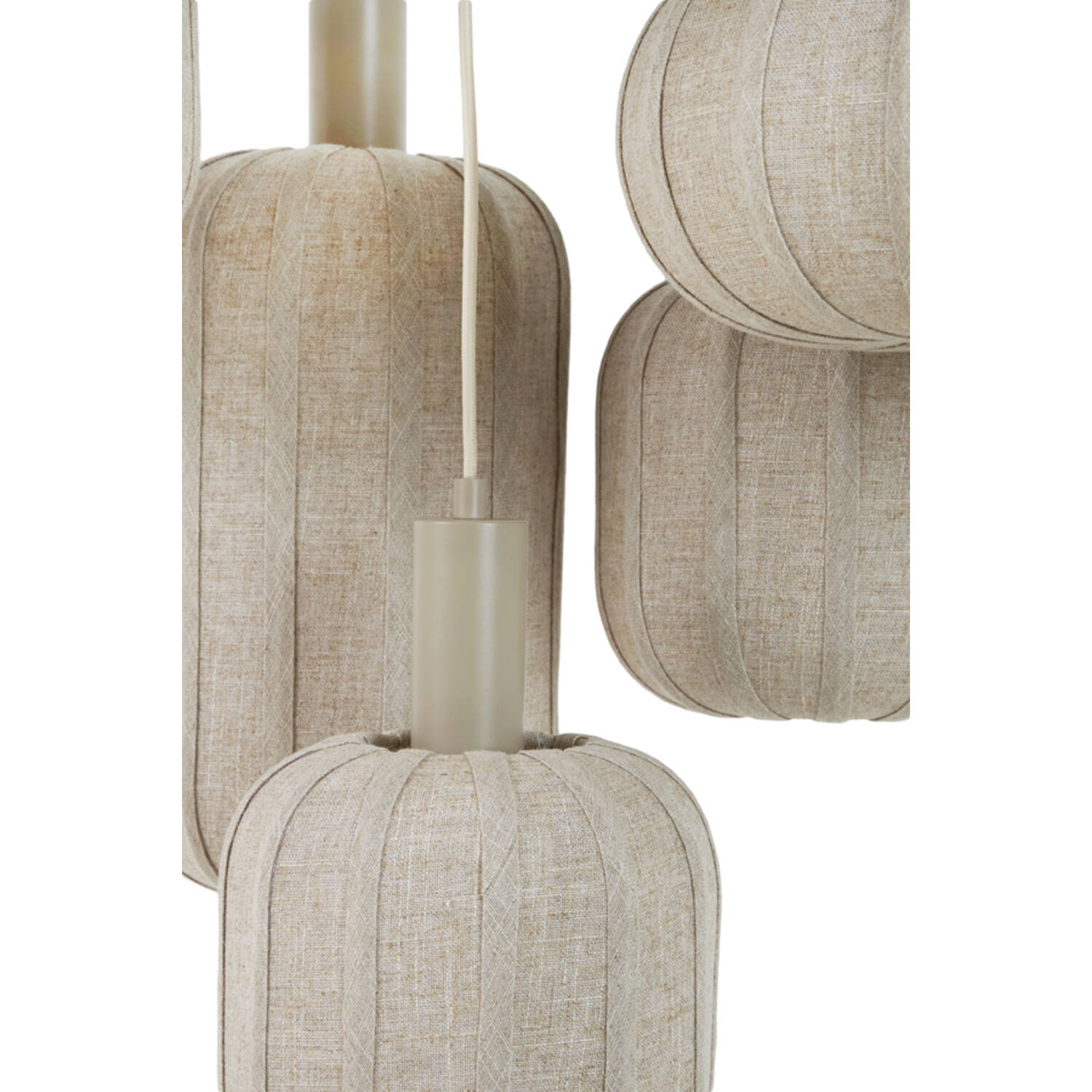 Hanging lamp 7L Ø53x104 cm TUFIA linen natural