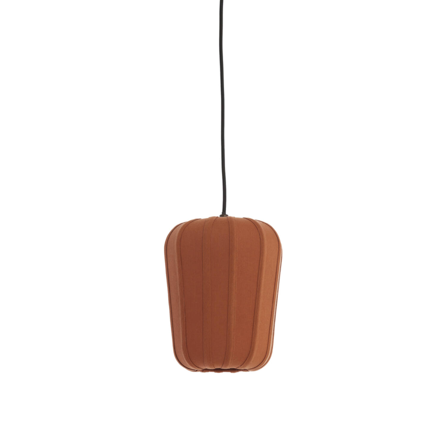 Hanglamp Ø20x25 cm BIBURY hout print donker bruin+terra