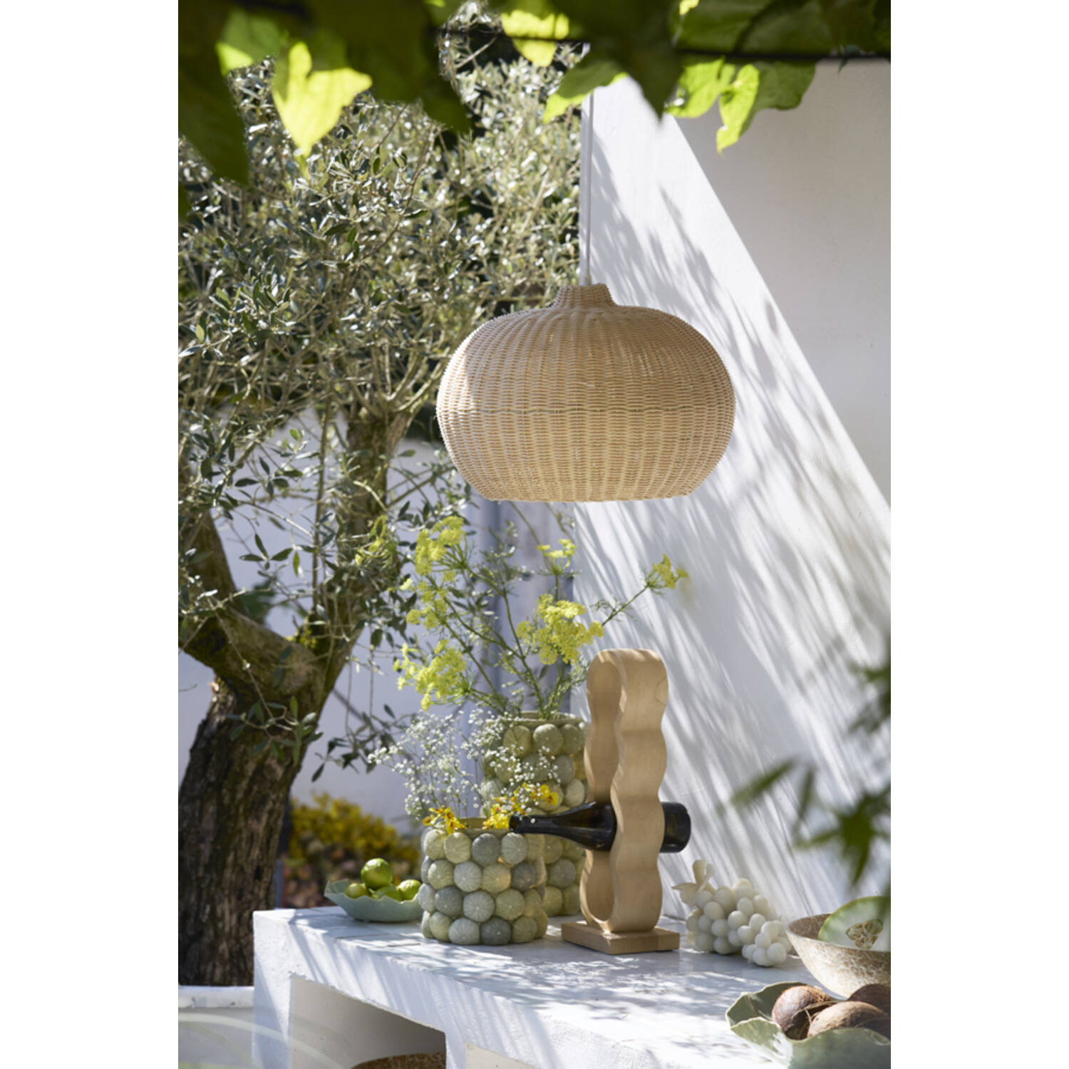 Hanglamp Ø55x40,5 cm MELZOR rotan naturel