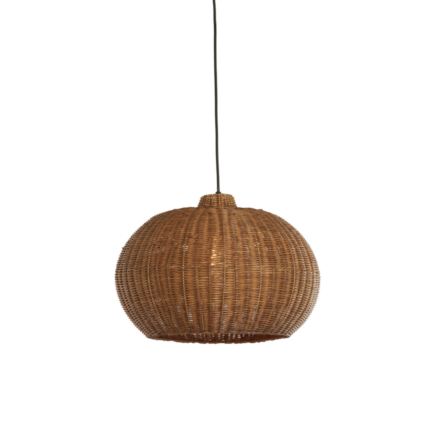 Hanglamp Ø45x32 cm MELZOR rotan donker bruin