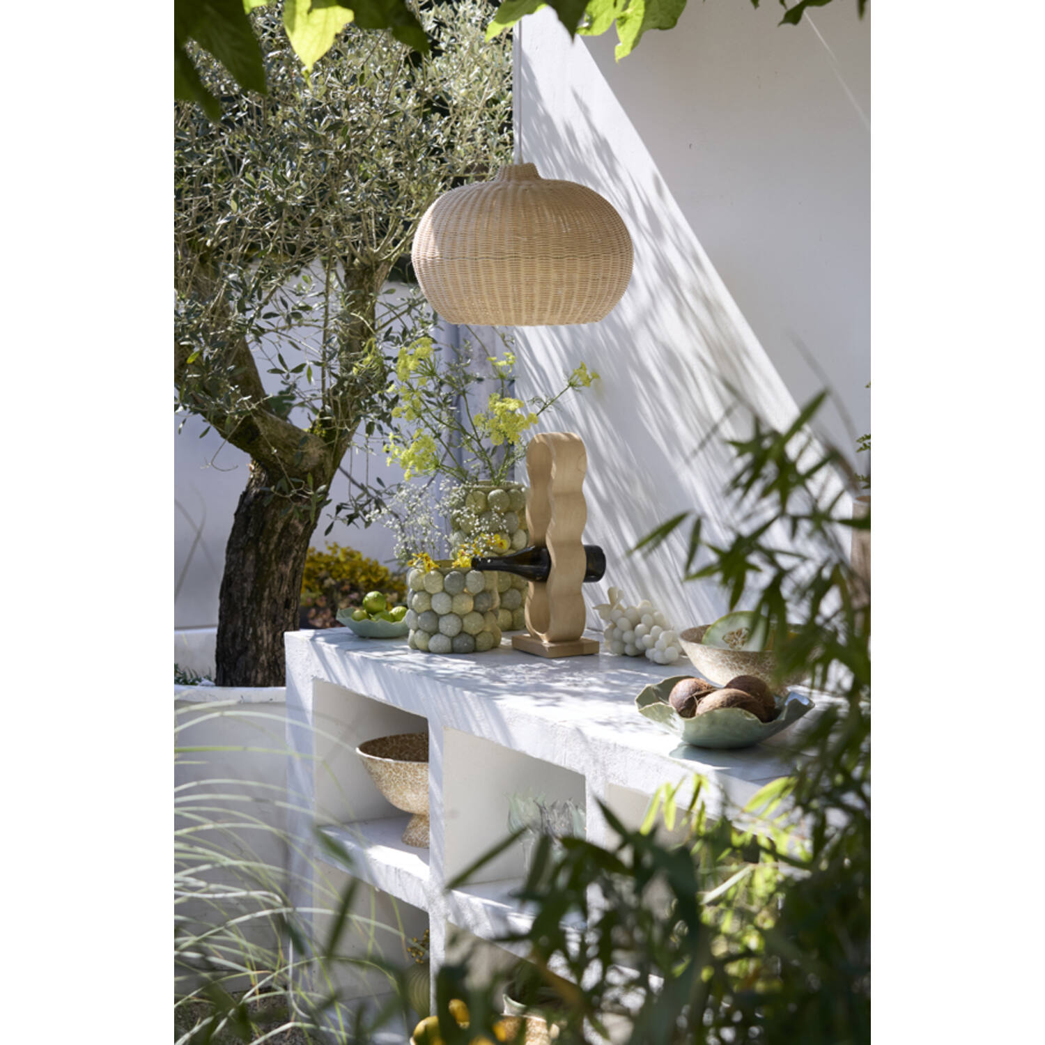 Hanglamp Ø45x32 cm MELZOR rotan naturel