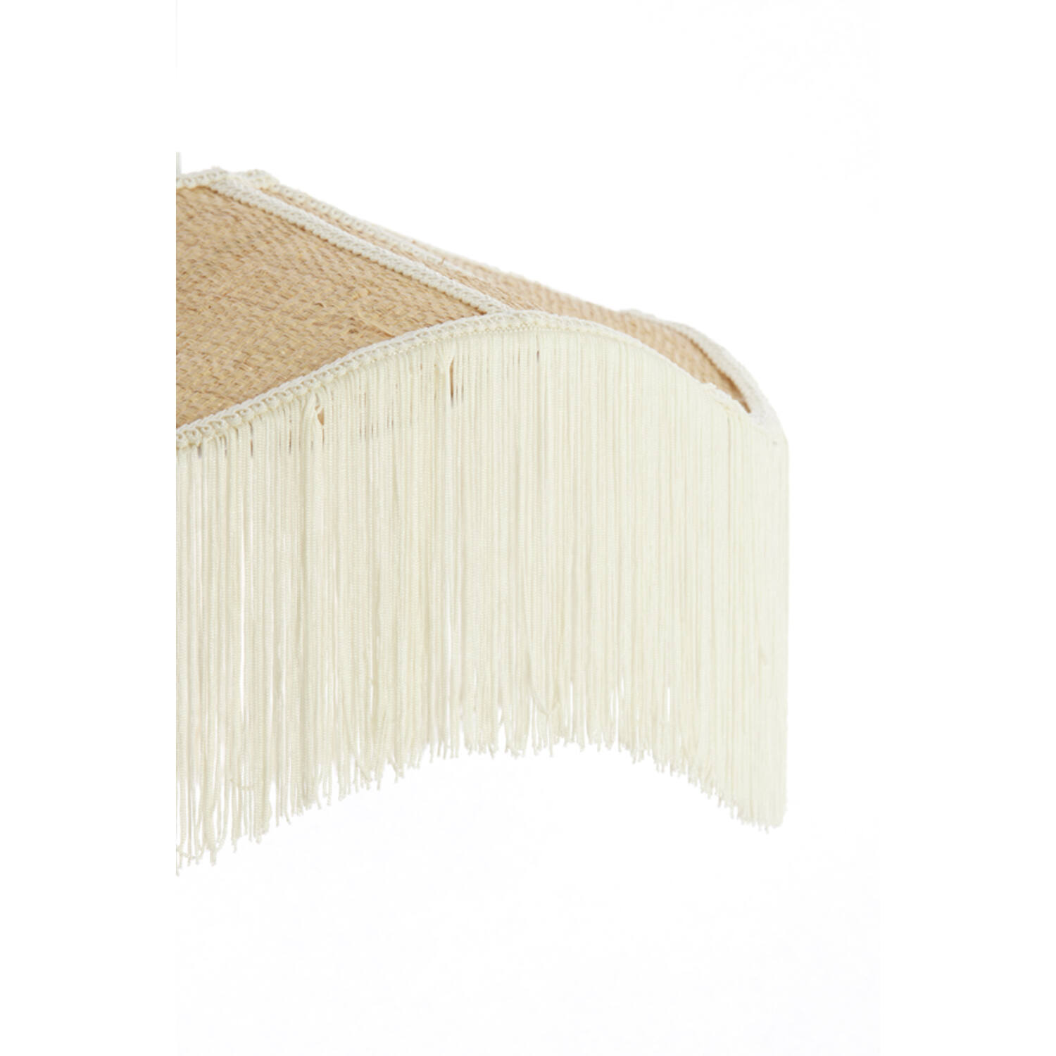 Hanging lamp Ø40x26 cm TIFFANY raffia natural+cream