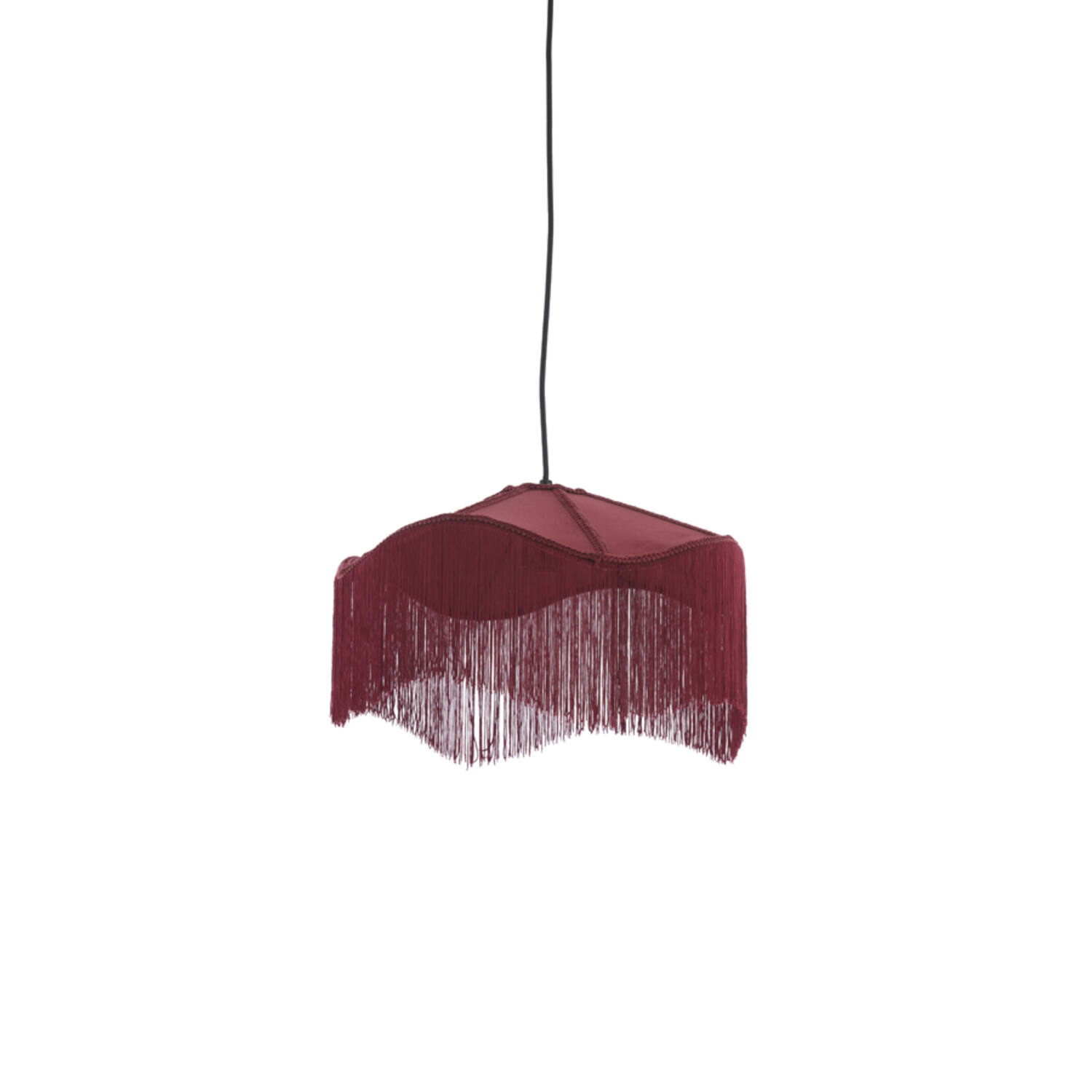 Hanging lamp Ø40x26 cm TIFFANY velvet burgundy