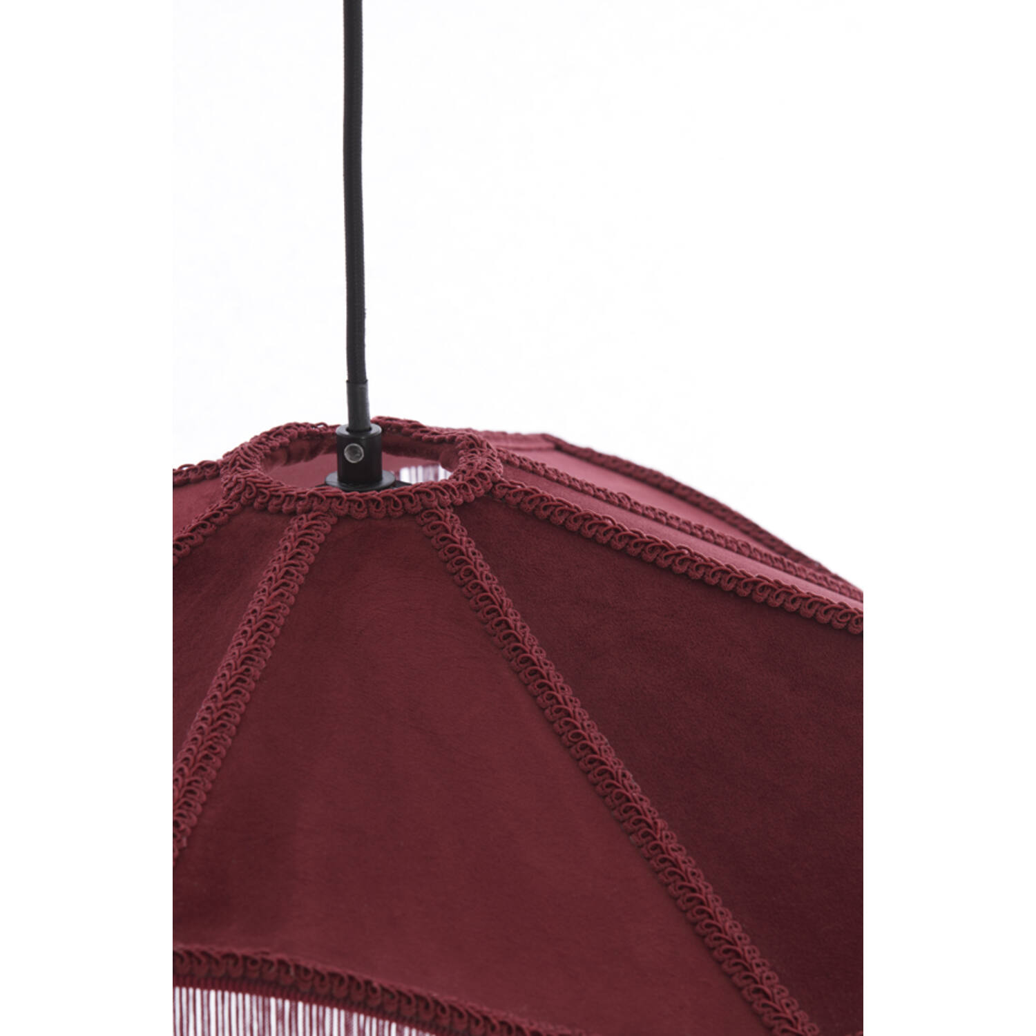 Hanging lamp Ø50x28 cm TIFFANY velvet burgundy