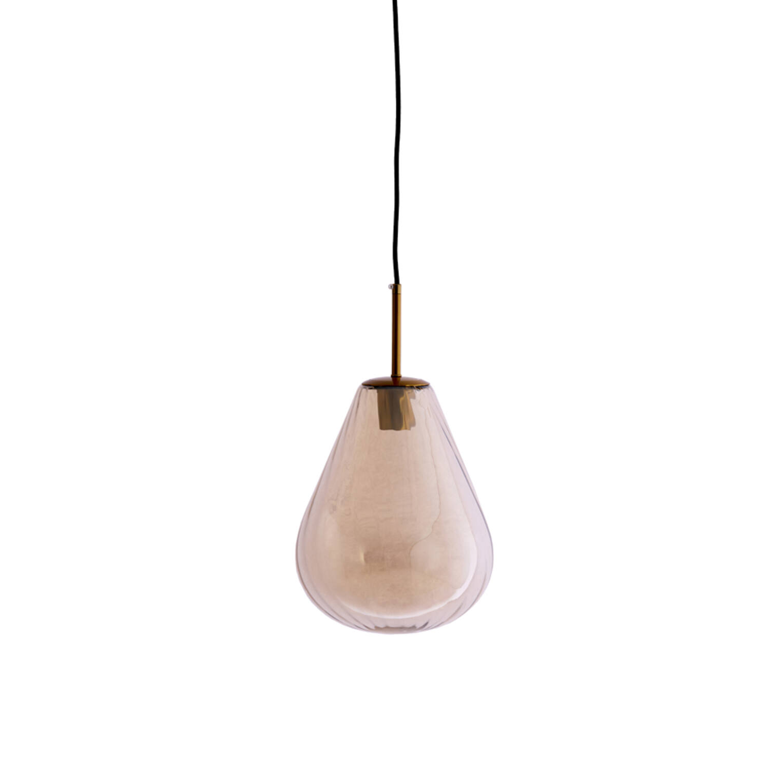 Hanging lamp Ø25x32 cm LEONA antique bronze+glass amber