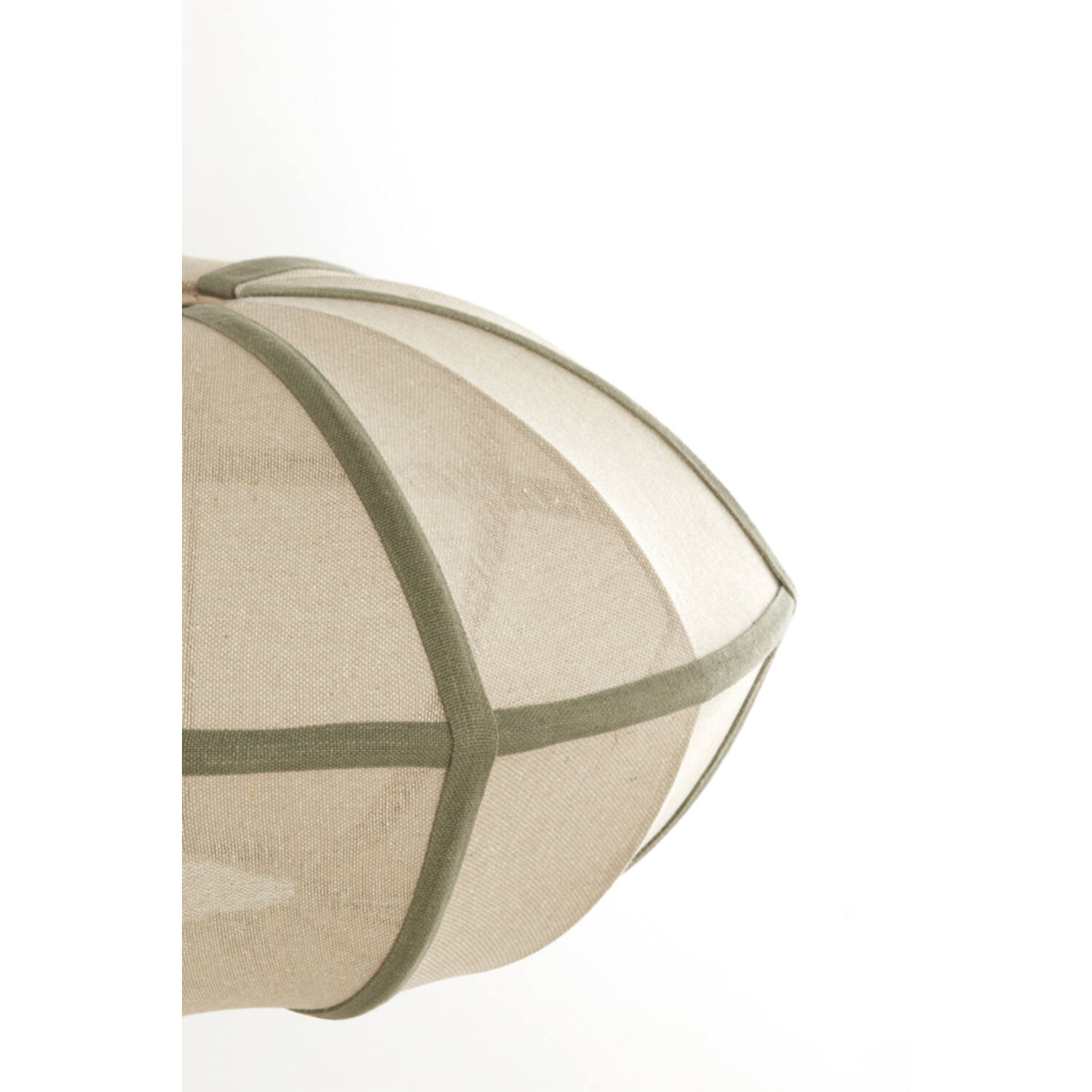 Hanging lamp Ø49x25 cm MIRELYS natural+olive green