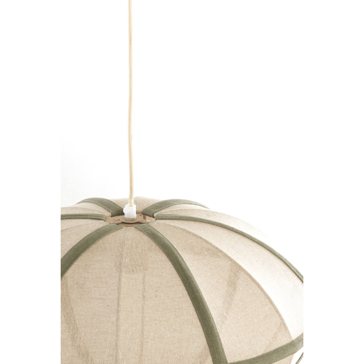 Hanging lamp Ø49x25 cm MIRELYS natural+olive green