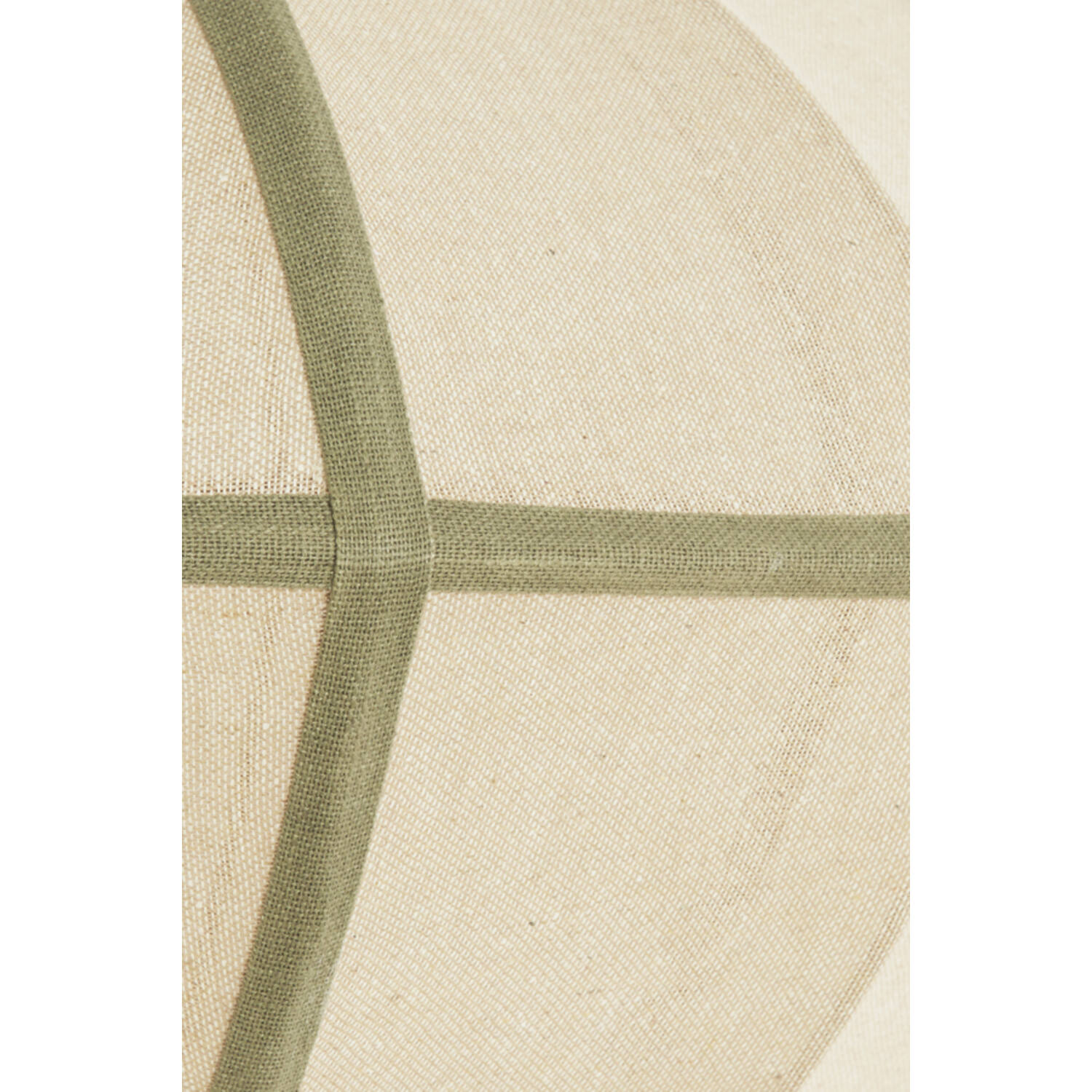Hanging lamp Ø49x25 cm MIRELYS natural+olive green