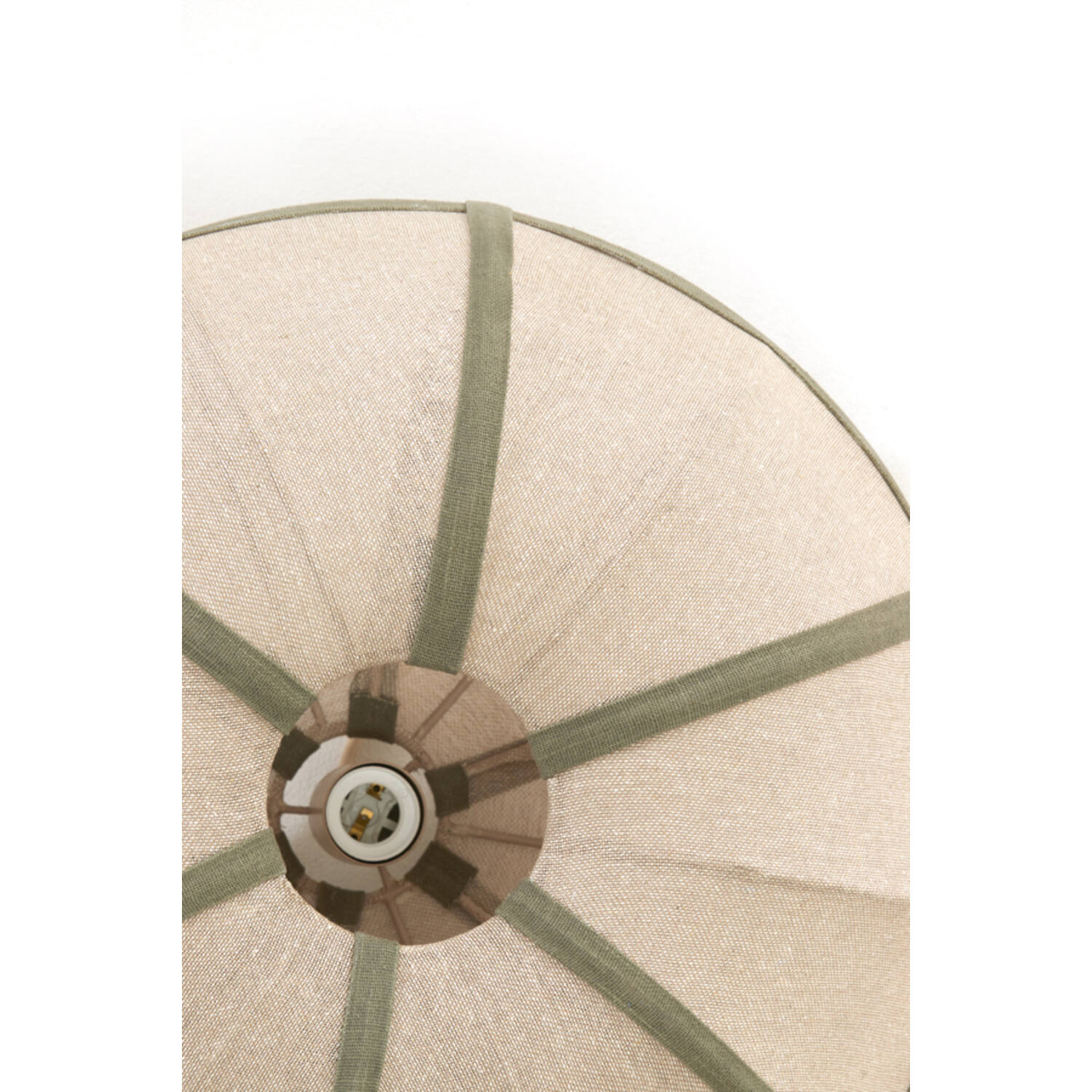 Hanging lamp Ø49x25 cm MIRELYS natural+olive green