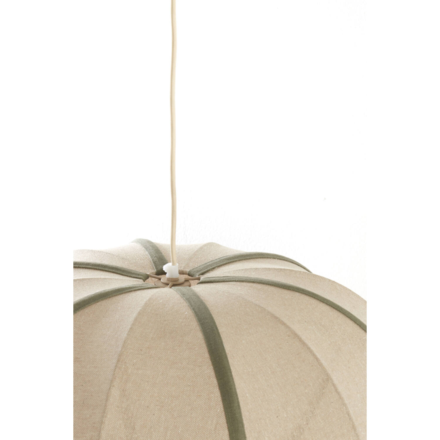 Hanging lamp Ø61x30 cm MIRELYS natural+olive green