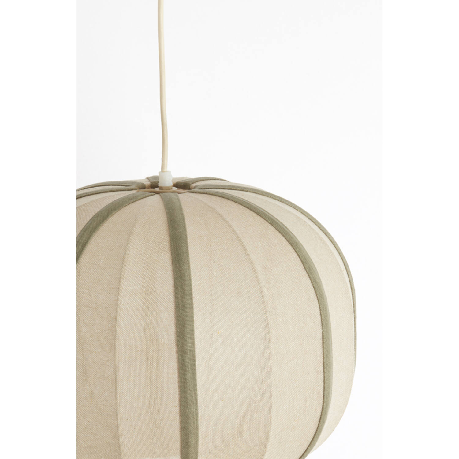 Hanging lamp Ø40x30 cm ESMIRIA natural+olive green