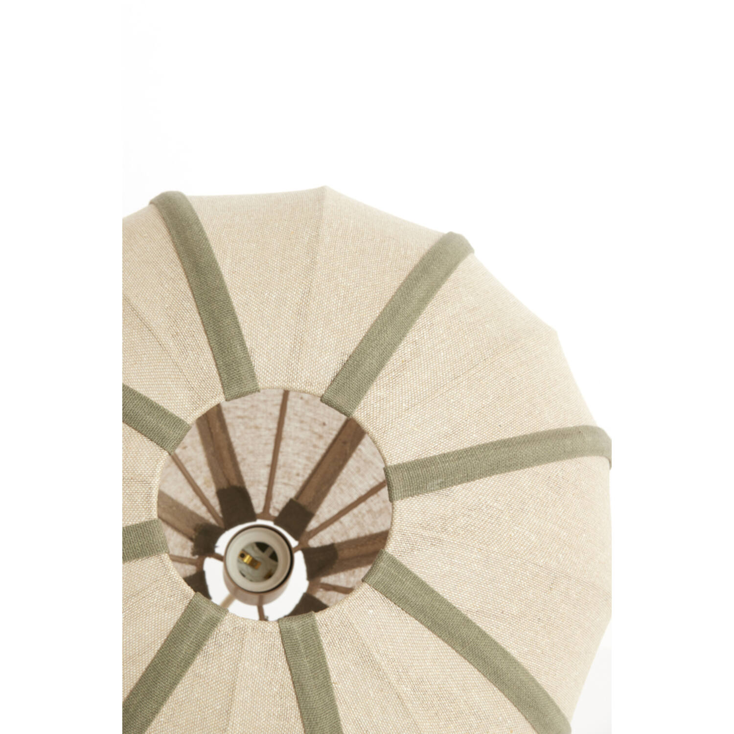Hanging lamp Ø40x30 cm ESMIRIA natural+olive green