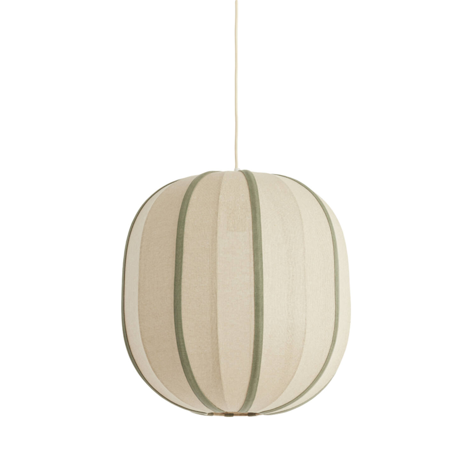 Hanging lamp Ø51x48 cm ESMIRIA natural+olive green
